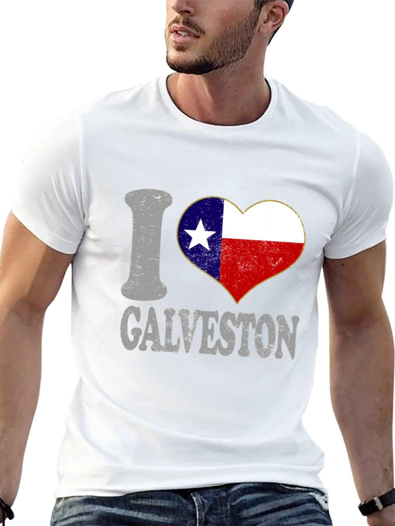 I Heart Galveston Texas T-Shirt Black