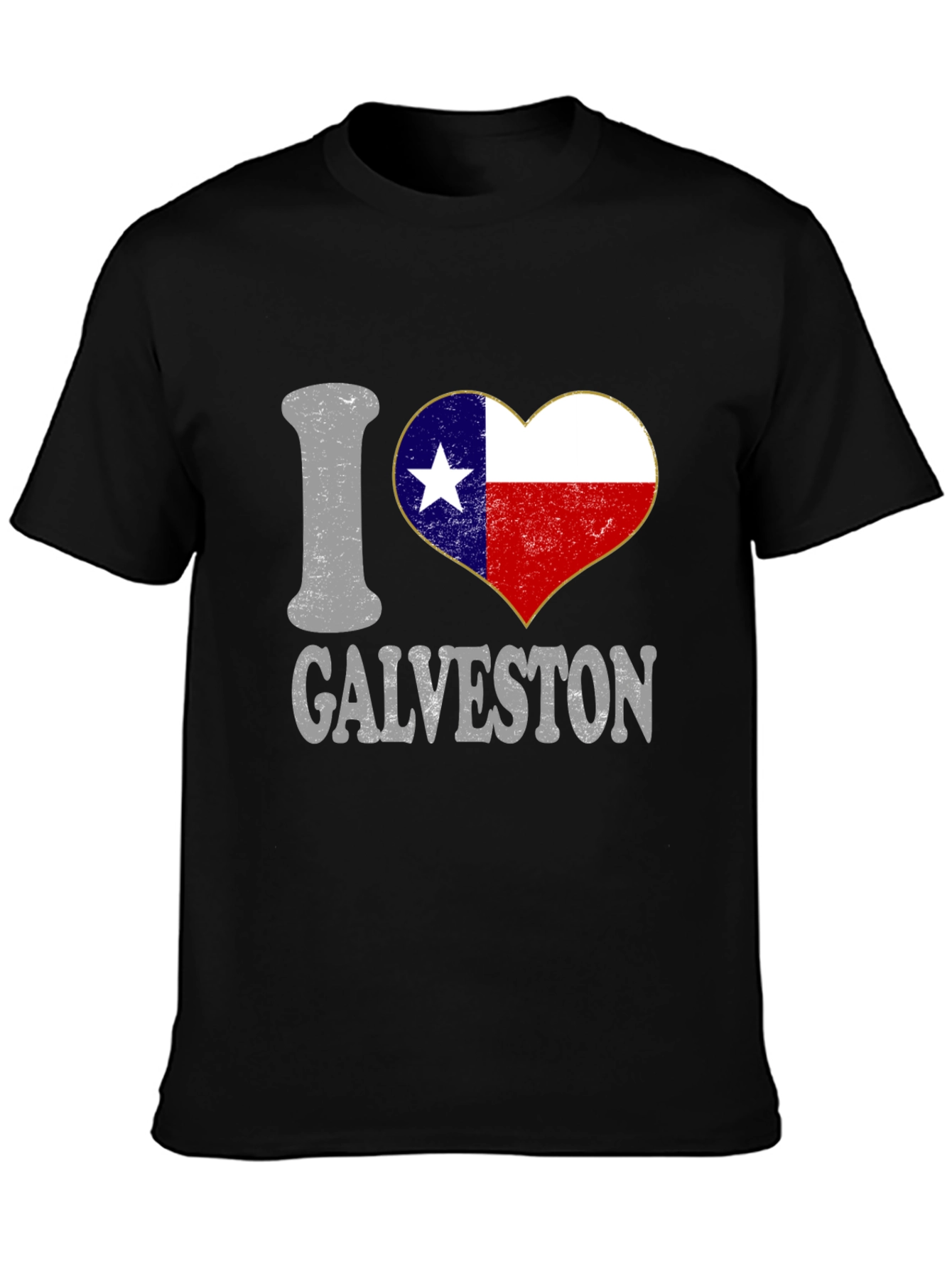 I Heart Galveston Texas T-Shirt Black