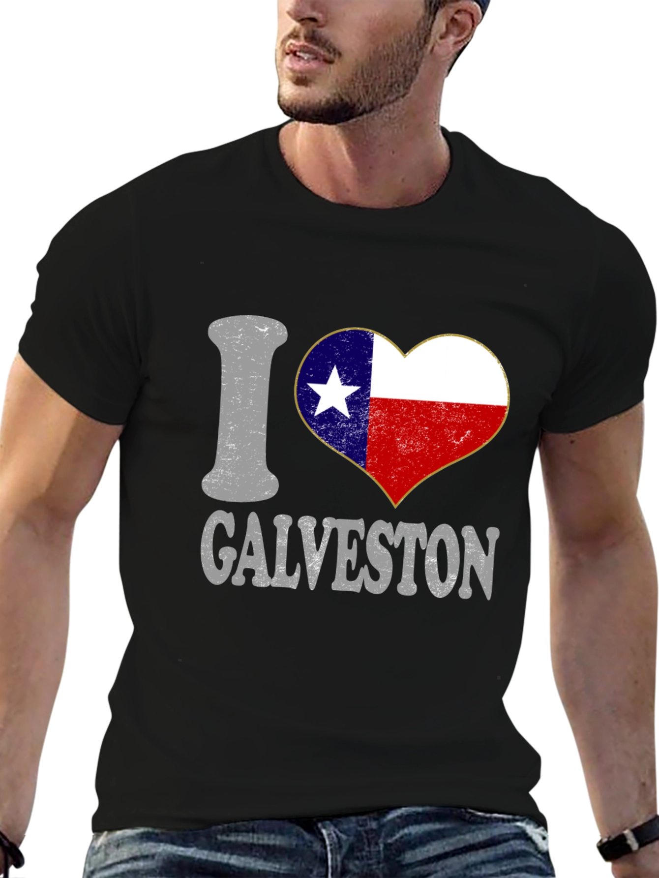 I Heart Galveston Texas T-Shirt Black