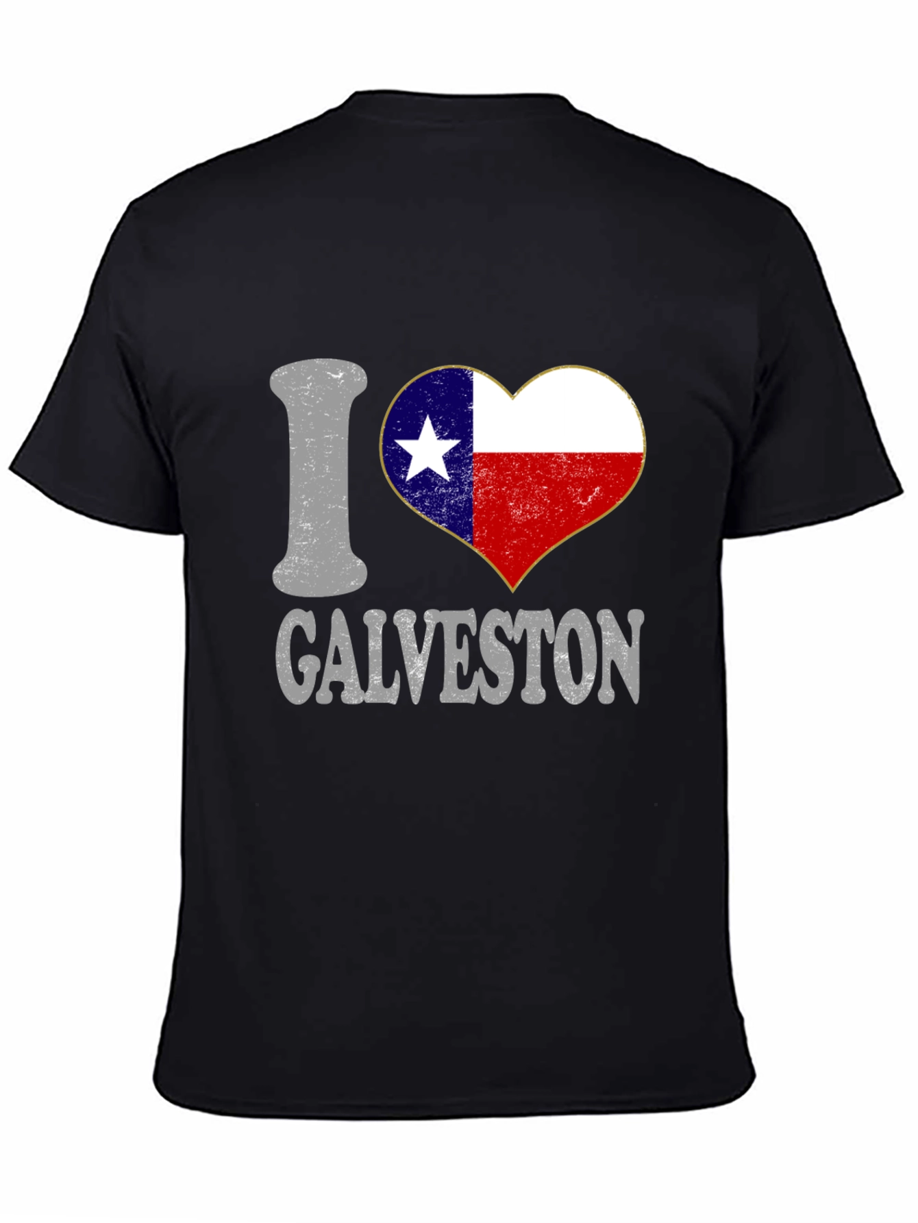 I Heart Galveston Texas T-Shirt Black