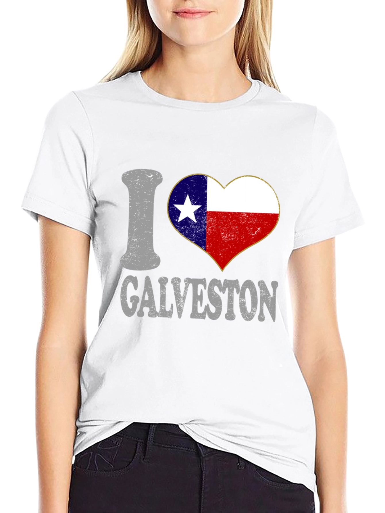 I Heart Galveston Texas T-Shirt Black
