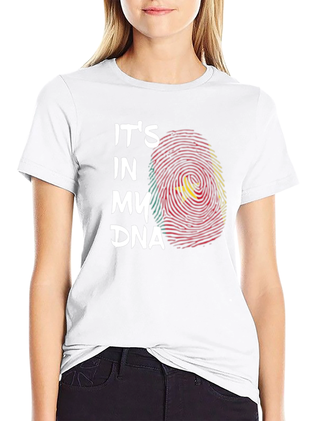 Cameroon Flag DNA T-Shirt - Black