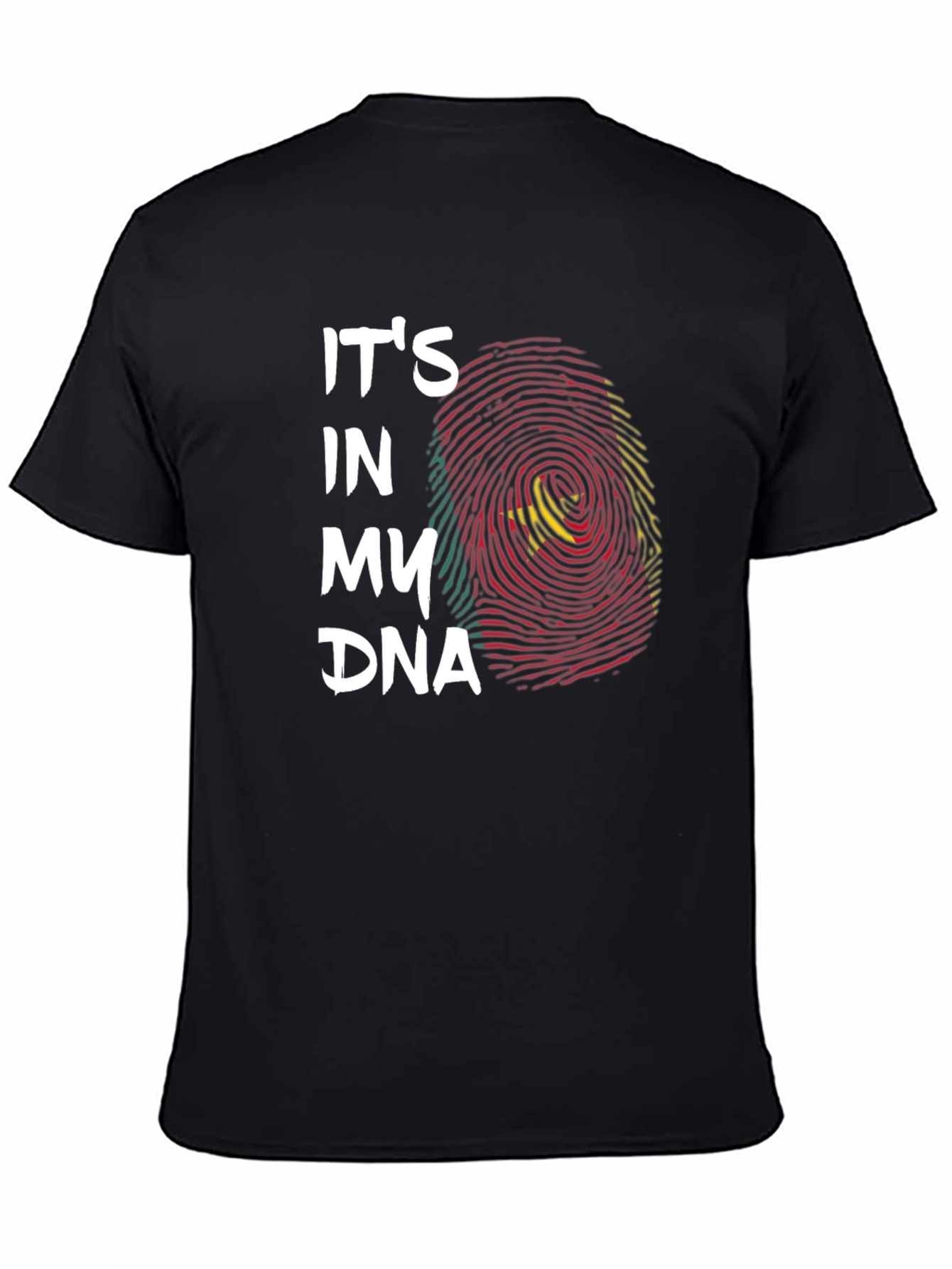 Cameroon Flag DNA T-Shirt - Black