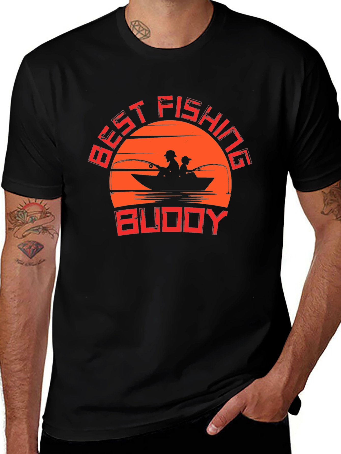 Best Fishing Buddy Graphic T-Shirt