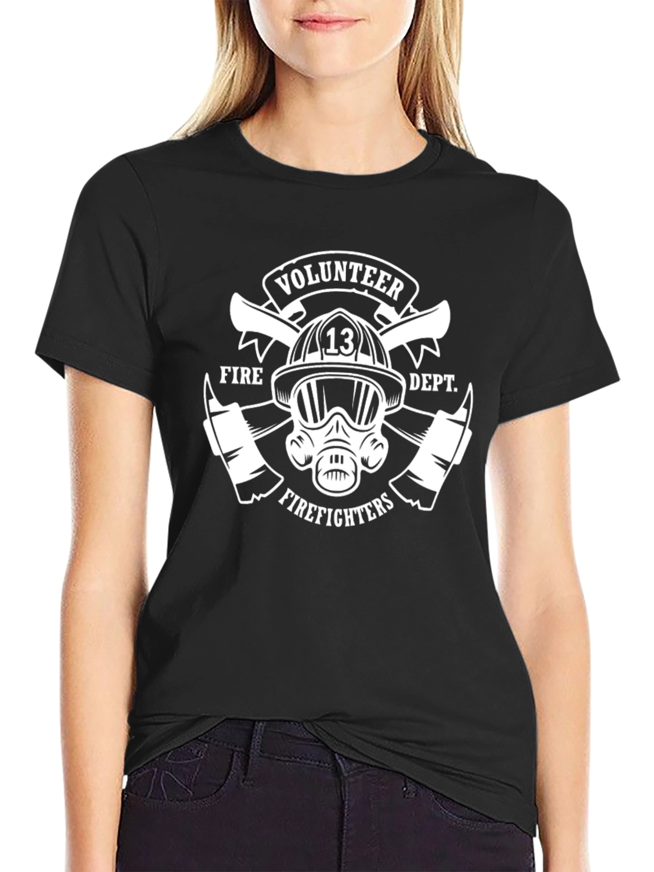 Volunteer Firefighter T-Shirt - Black