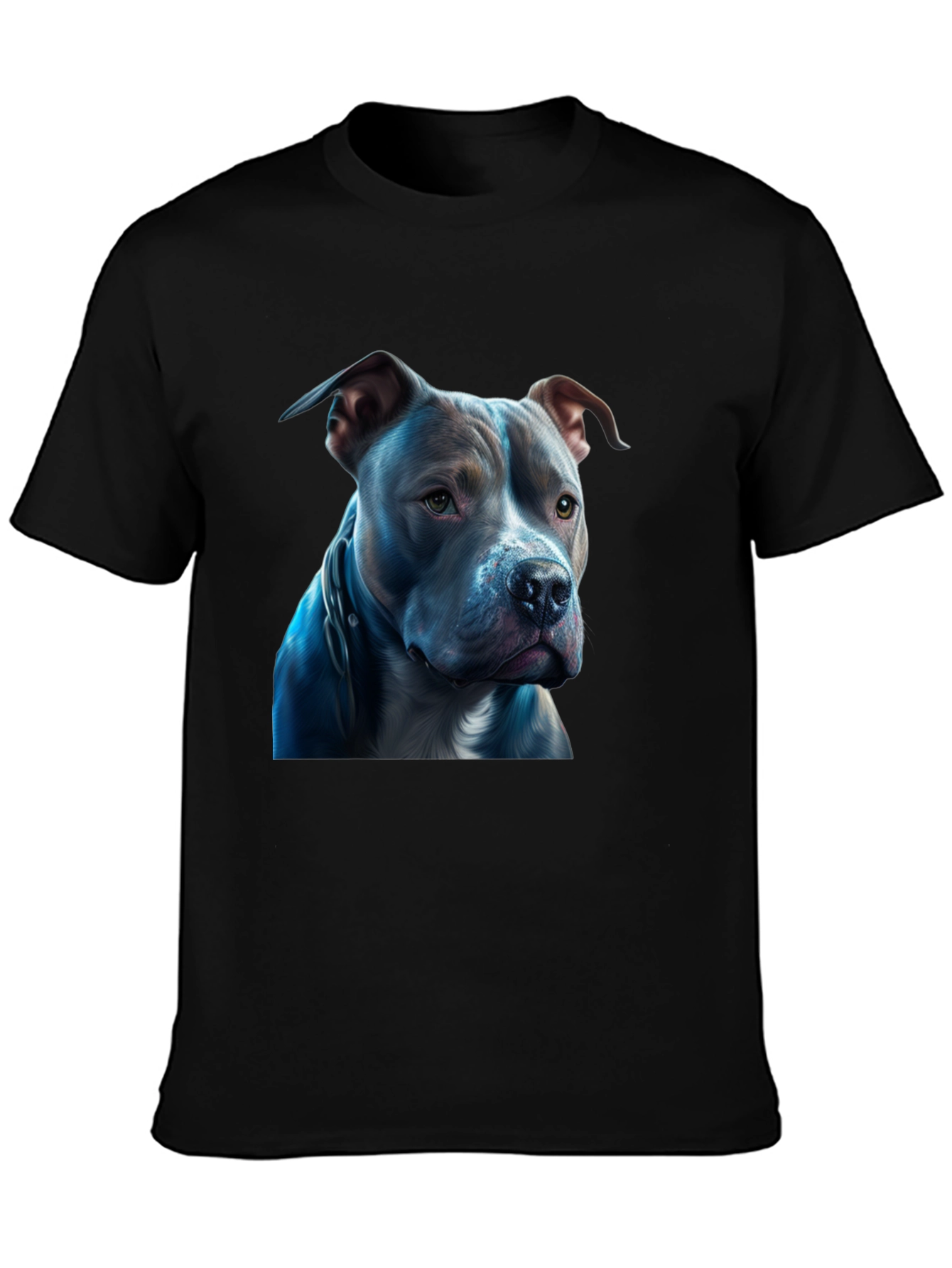 Pitbull Dog Graphic Black T-Shirt
