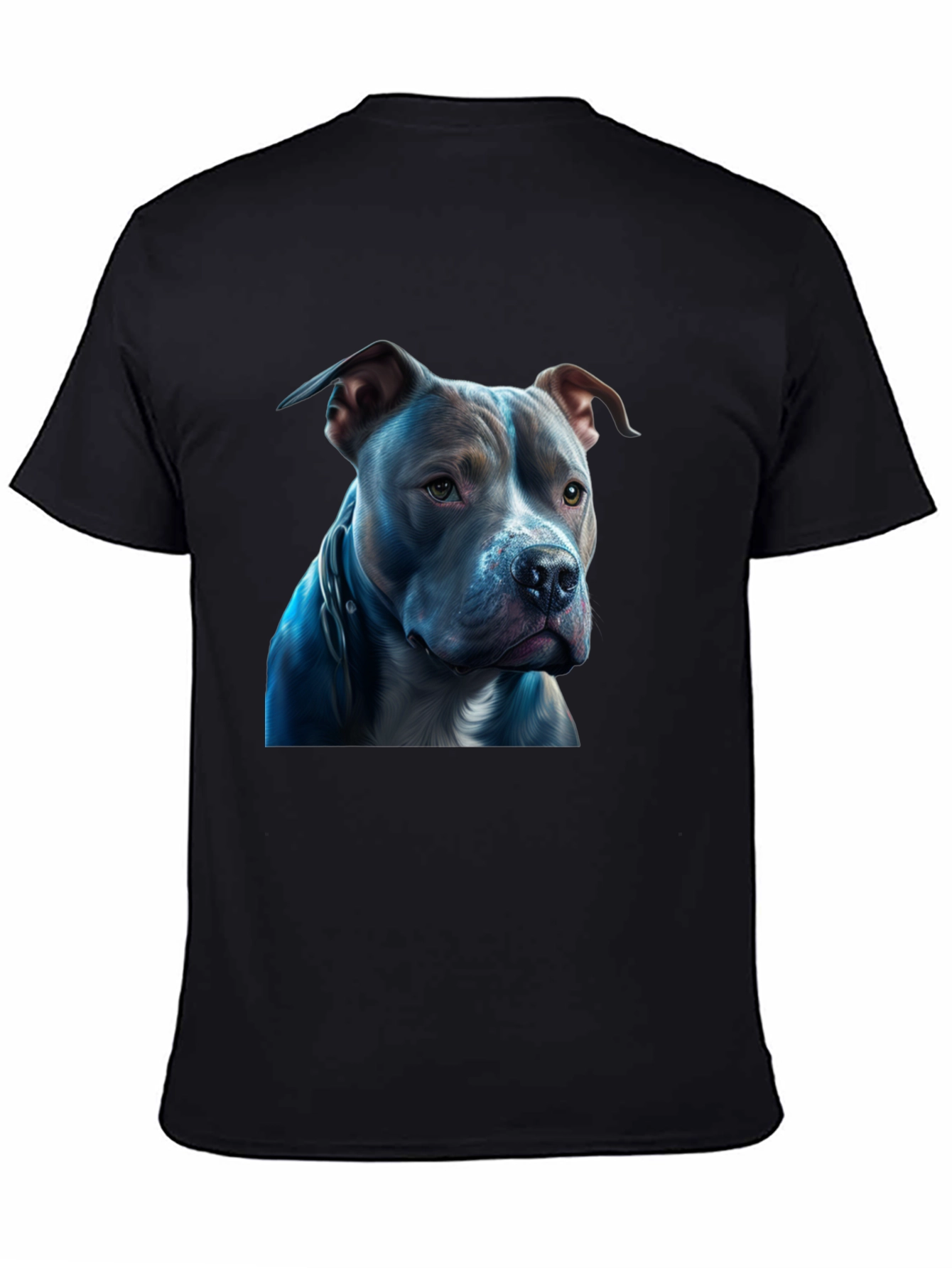 Pitbull Dog Graphic Black T-Shirt