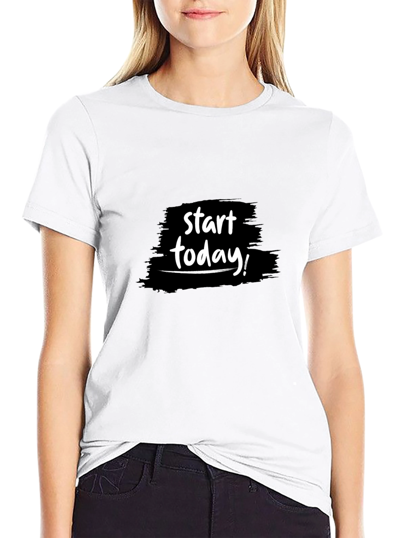Start Today Black Graphic Tee