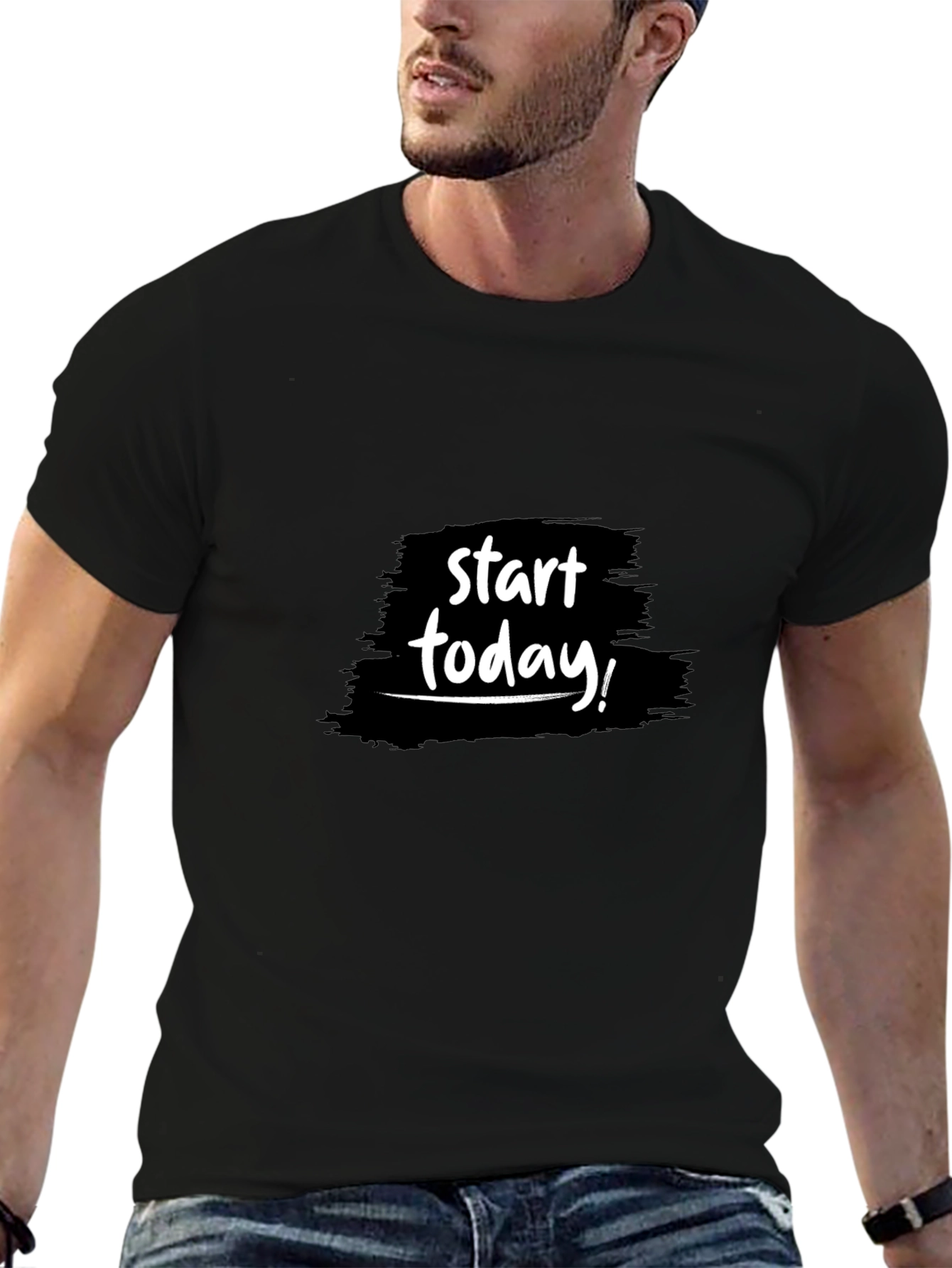 Start Today Black Graphic Tee