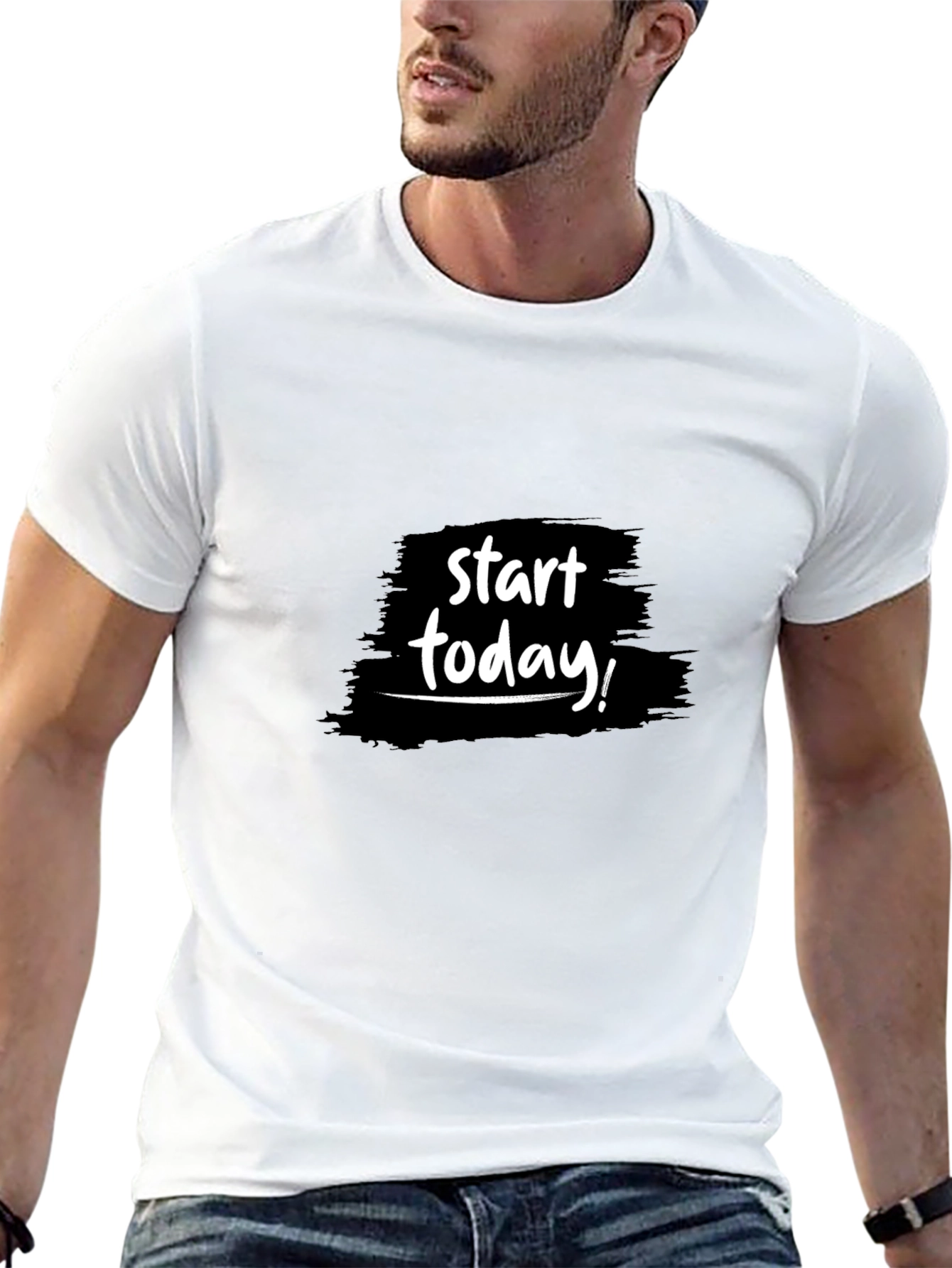 Start Today Black Graphic Tee
