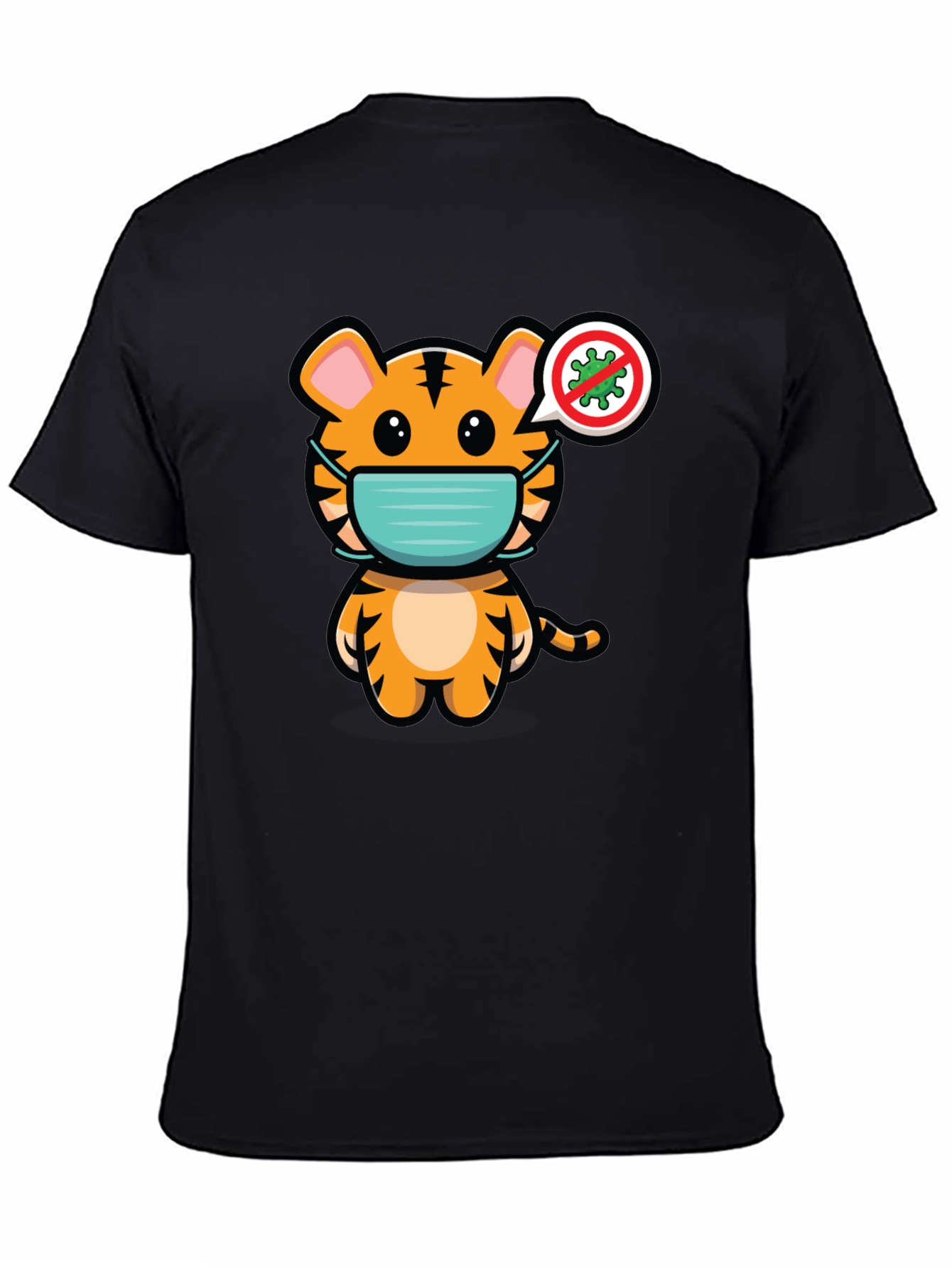 Tiger Wearing Mask Graphic T-Shirt