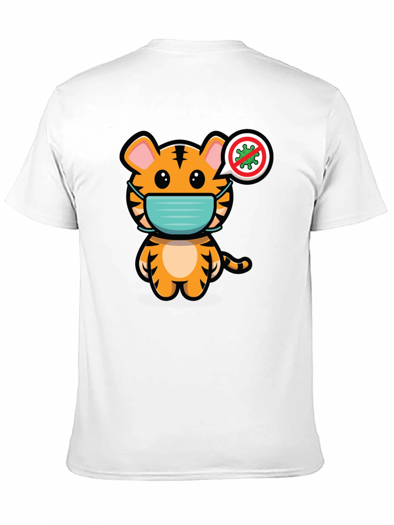 Tiger Wearing Mask Graphic T-Shirt