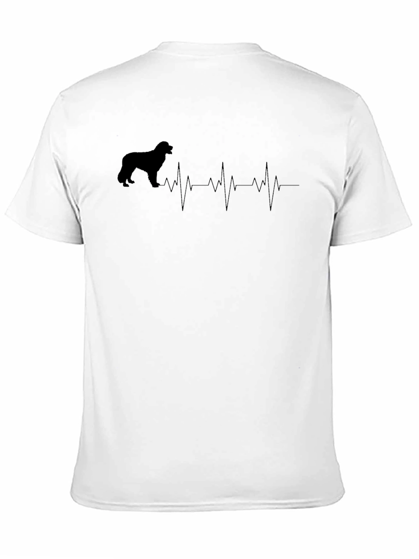 Dog Heartbeat T-Shirt - Mens Black Tee