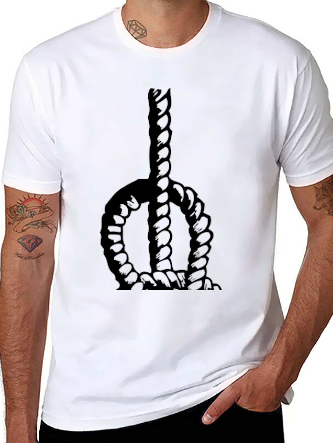 Rope Graphic Black T-Shirt