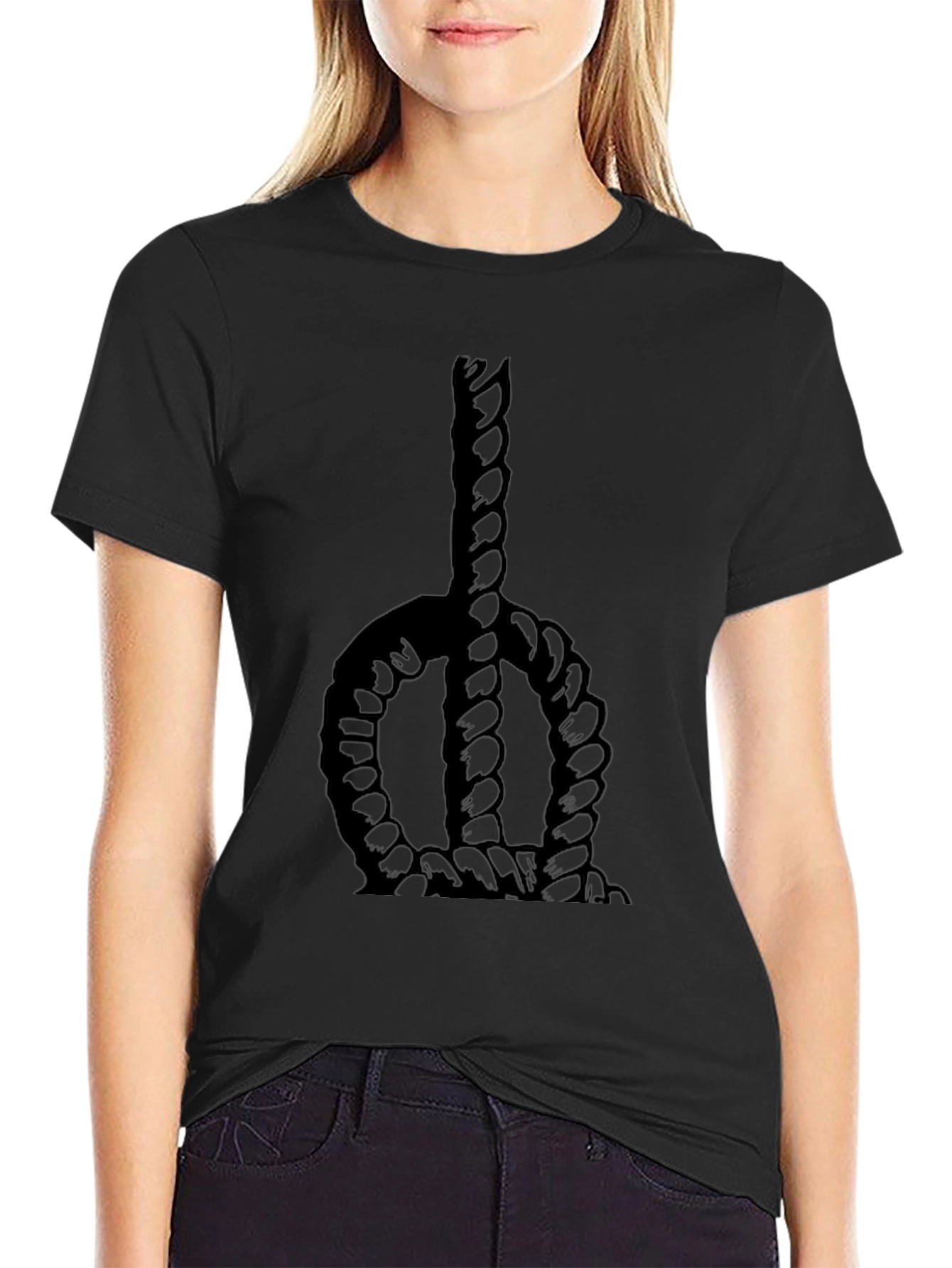 Rope Graphic Black T-Shirt