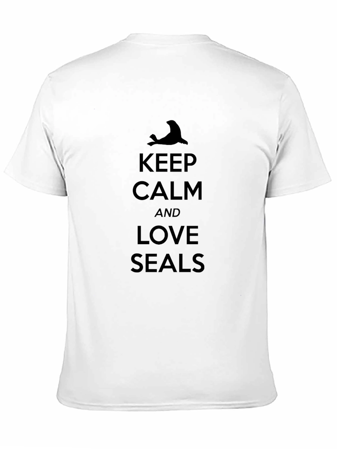 Keep Calm Love Seals T-Shirt - Black