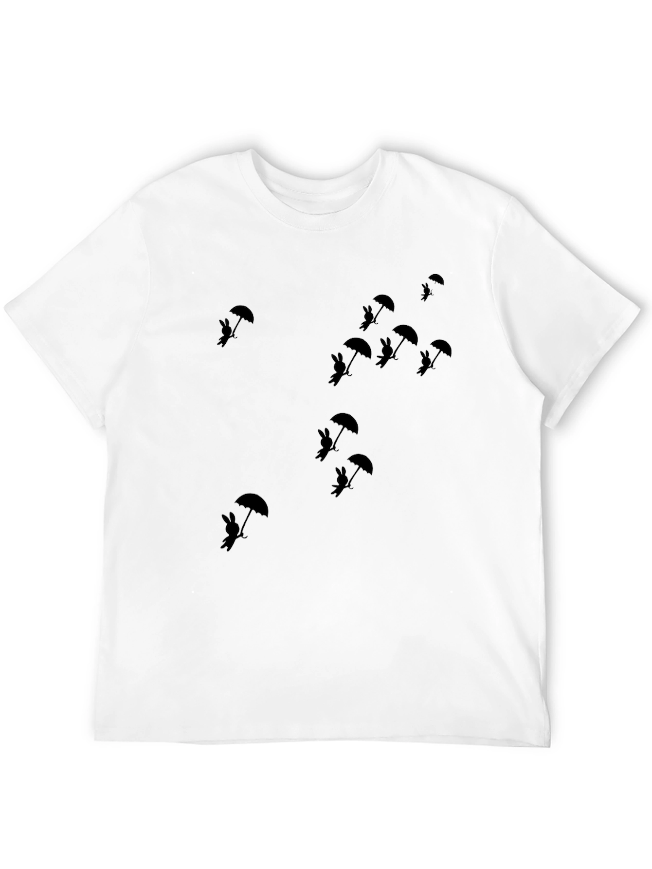 Bunny Umbrella Black Tee