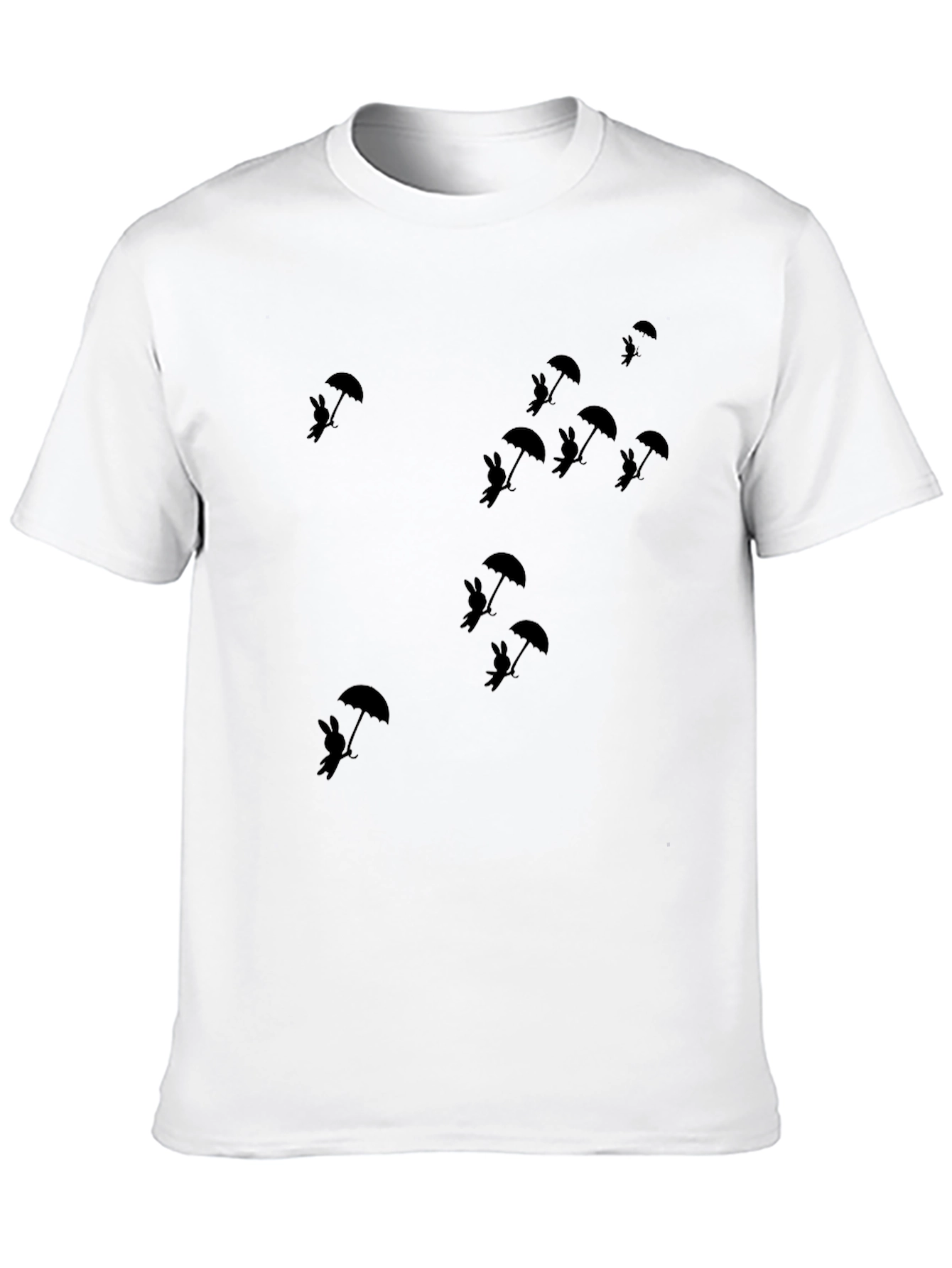 Bunny Umbrella Black Tee