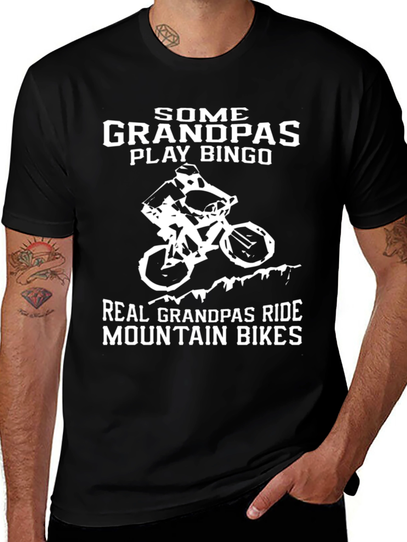 Funny Grandpas Mountain Bike T-Shirt