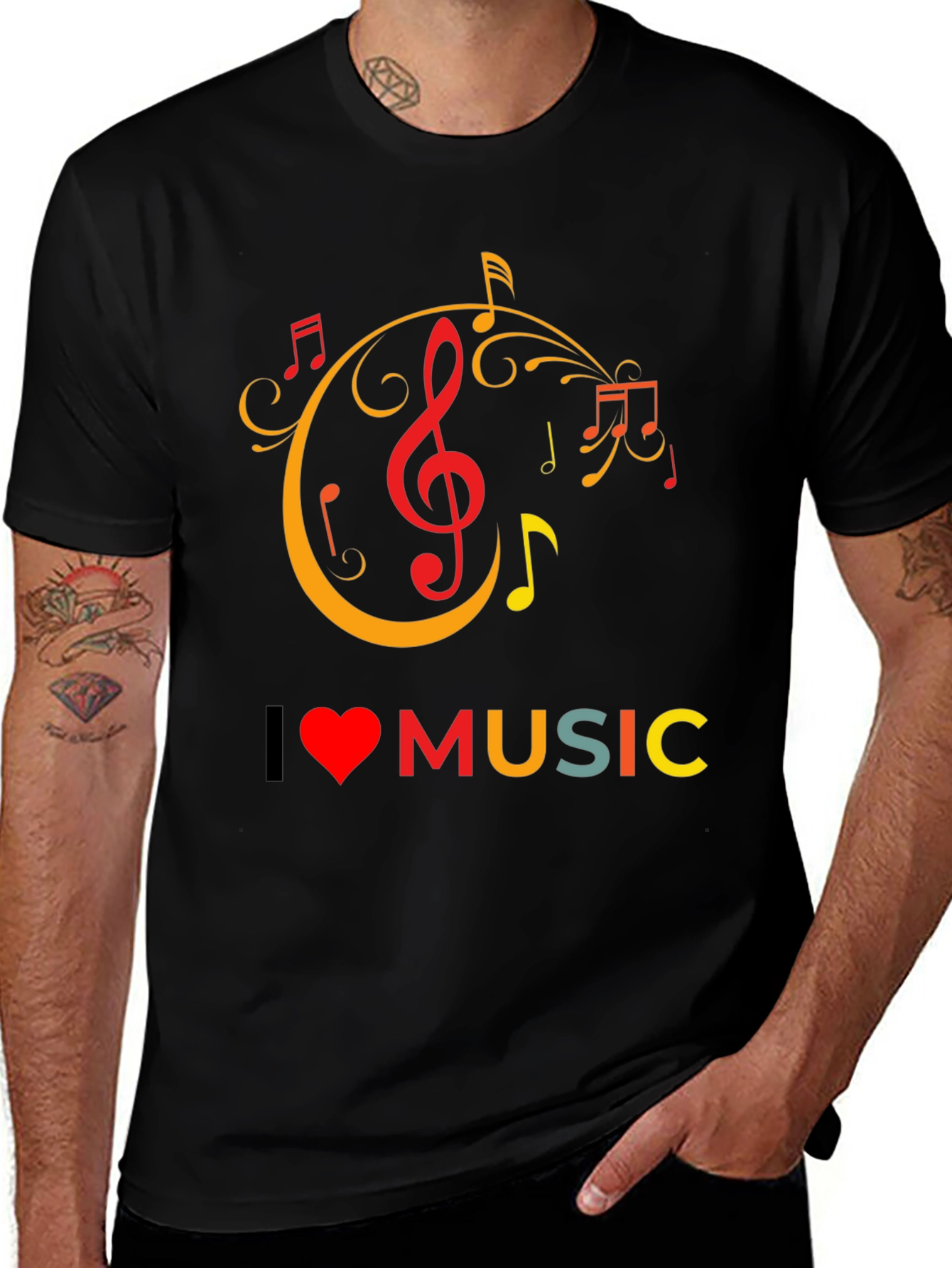 I Love Music Graphic Tee