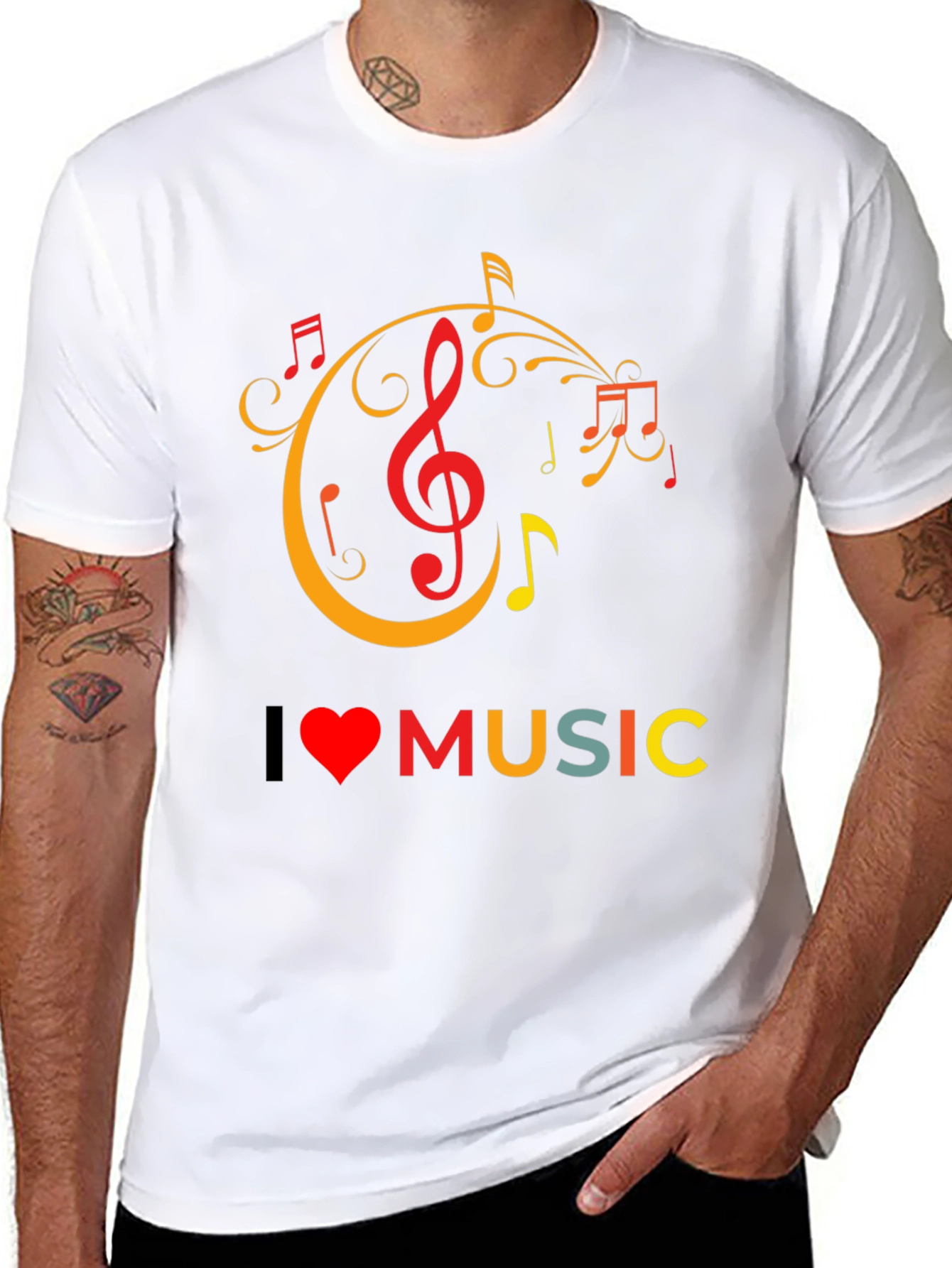 I Love Music Graphic Tee