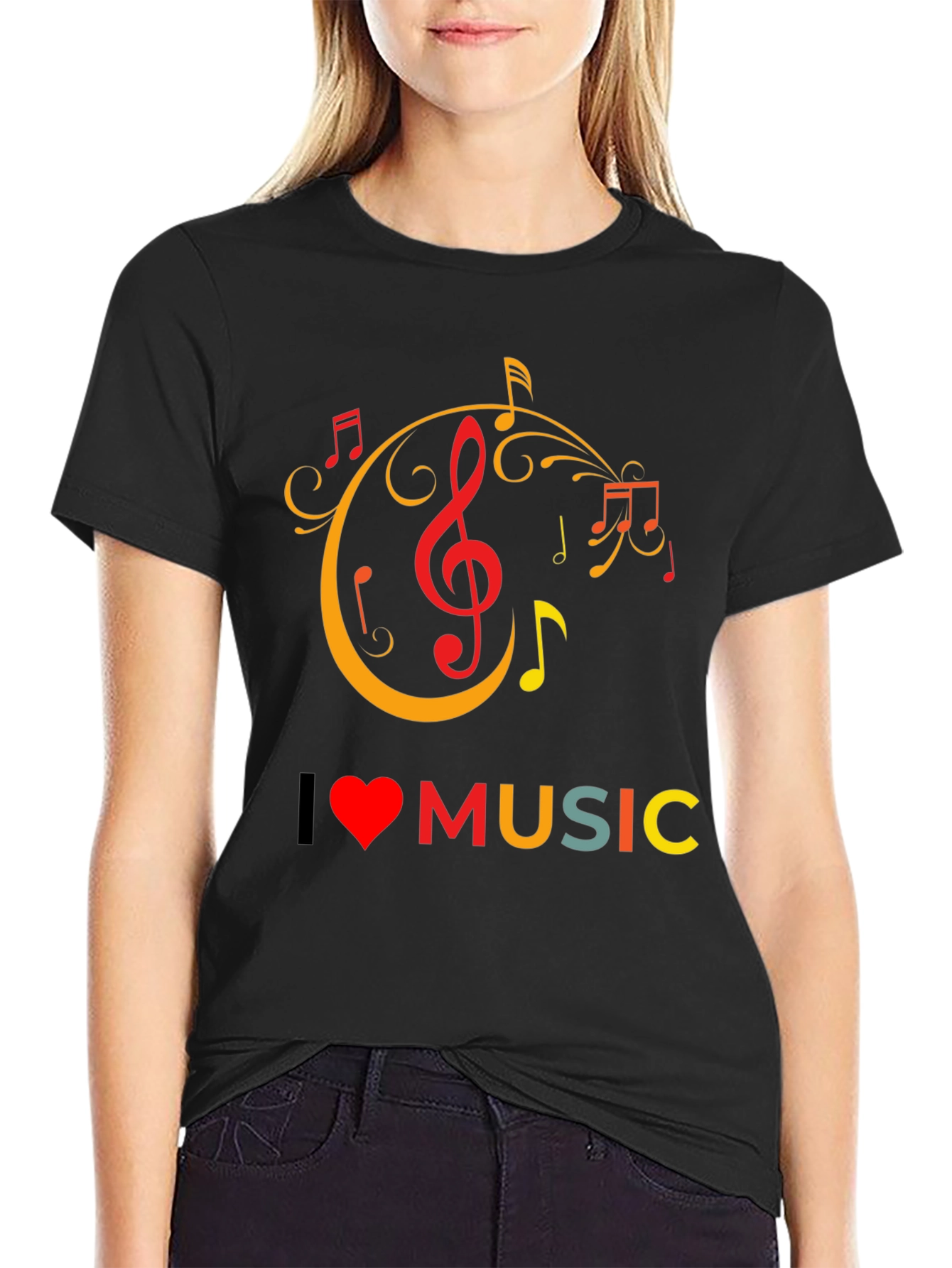 I Love Music Graphic Tee