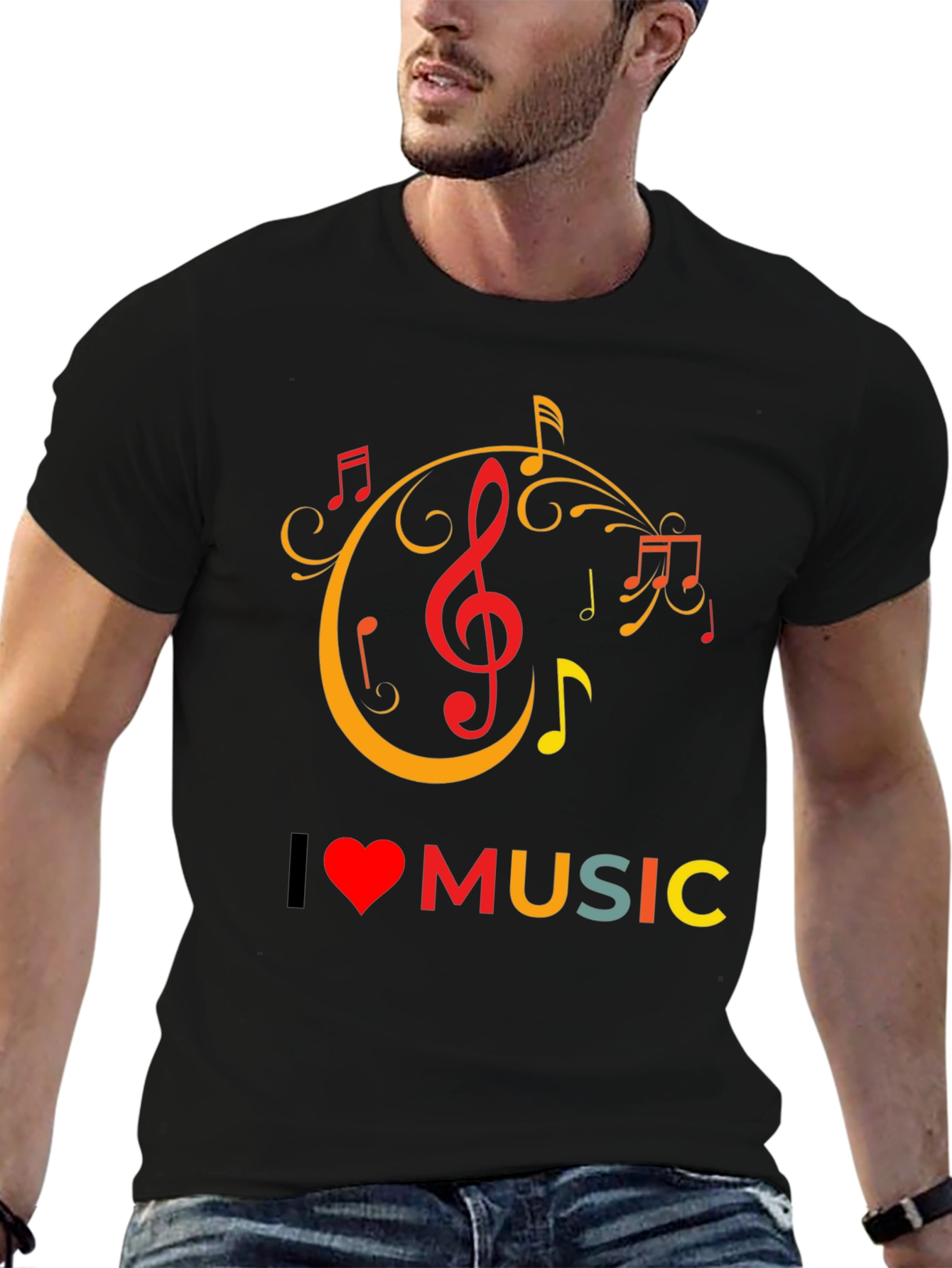 I Love Music Graphic Tee