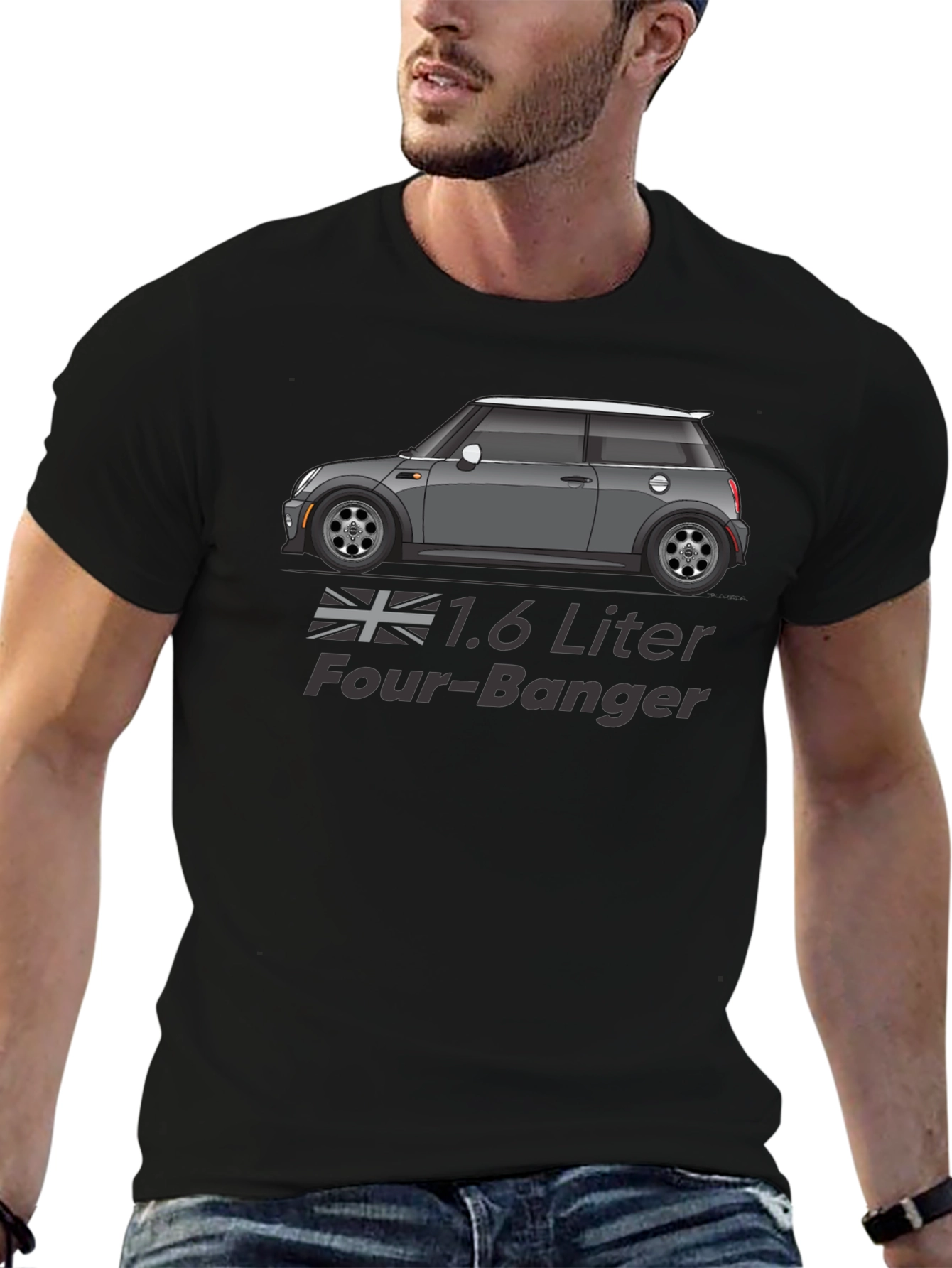 1.6 Liter Four-Banger Car Graphic T-Shirt