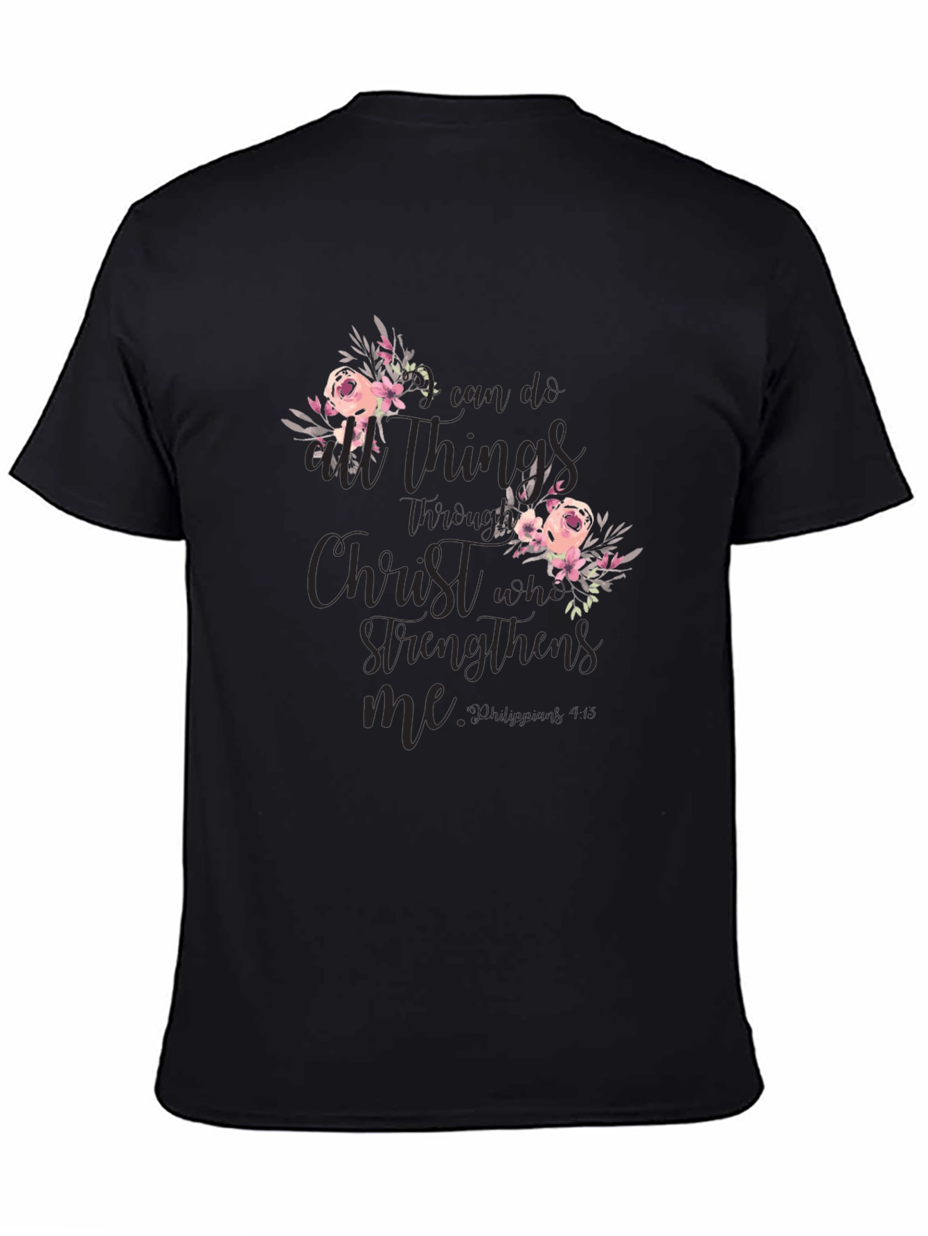 Inspirational Christian Floral Graphic Tee