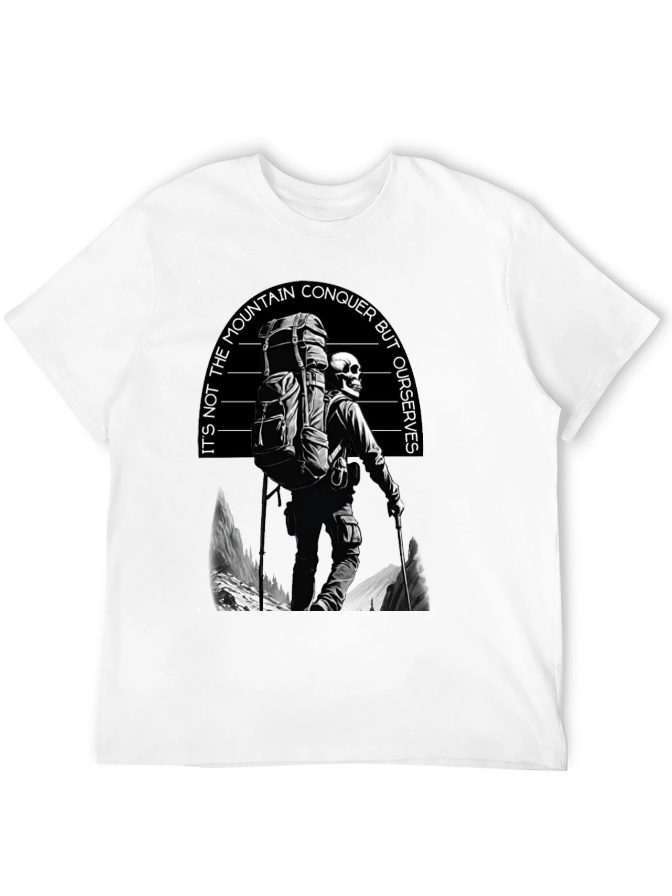 Conquer Yourself Graphic T-Shirt - Black Cotton Tee