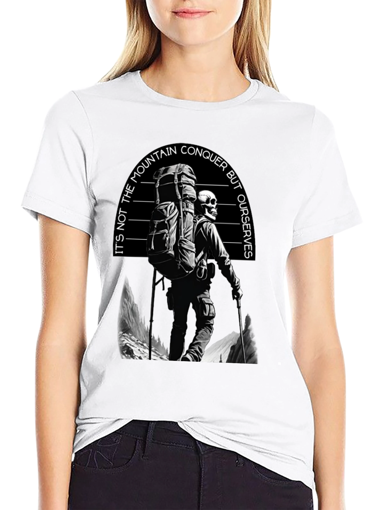 Conquer Yourself Graphic T-Shirt - Black Cotton Tee