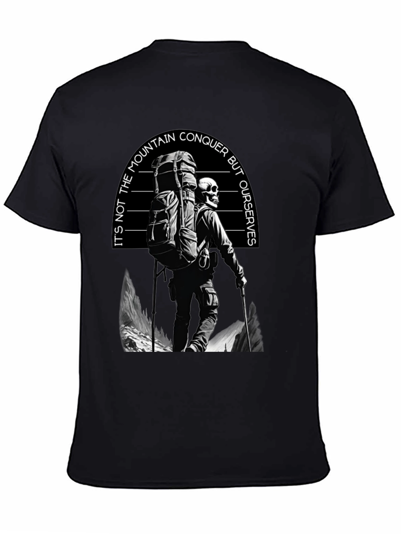 Conquer Yourself Graphic T-Shirt - Black Cotton Tee