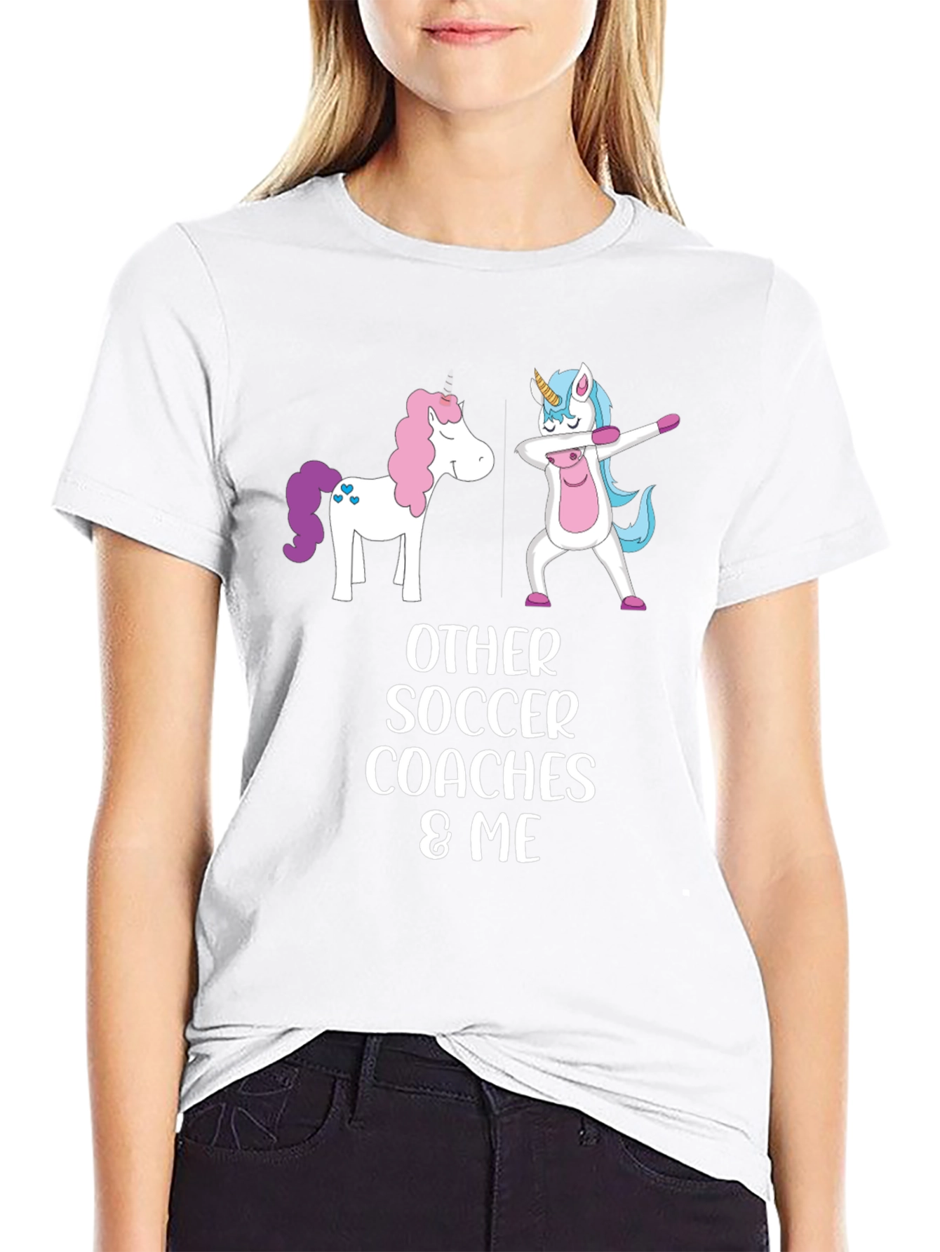 Unicorn Soccer Coach Graphic T-Shirt