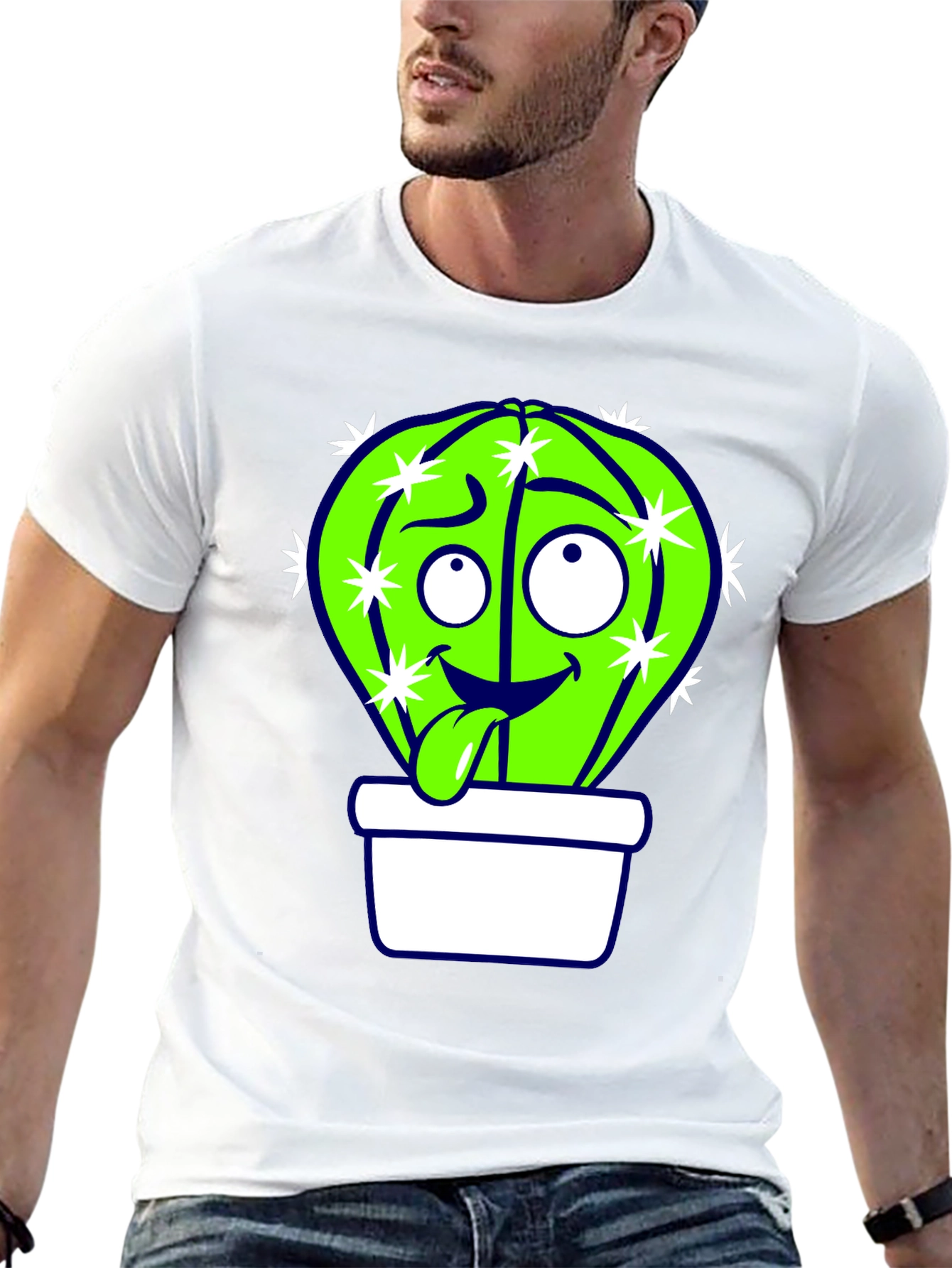 Funny Cactus T-Shirt - Whimsical Graphic Tee