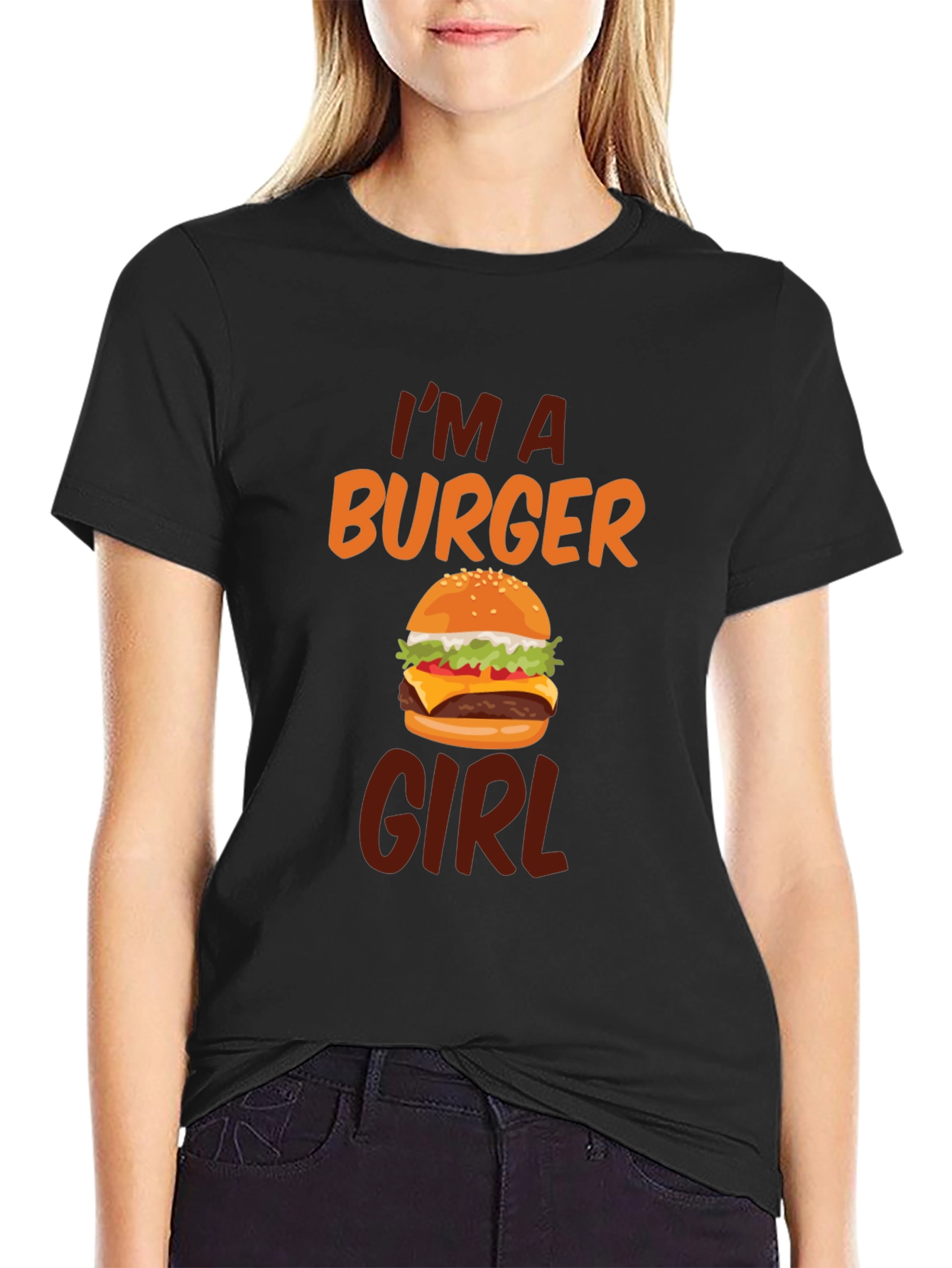 Burger Girl T-Shirt - Novelty Graphic Tee