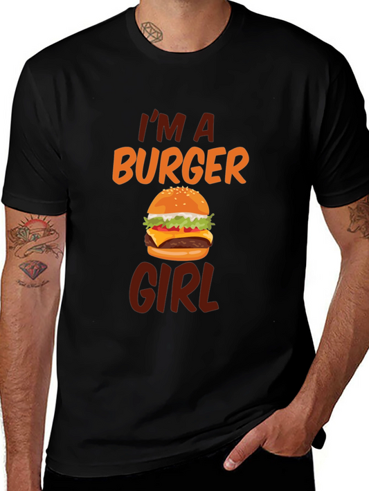 Burger Girl T-Shirt - Novelty Graphic Tee