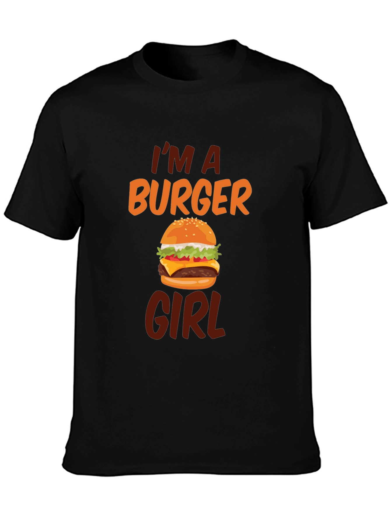 Burger Girl T-Shirt - Novelty Graphic Tee