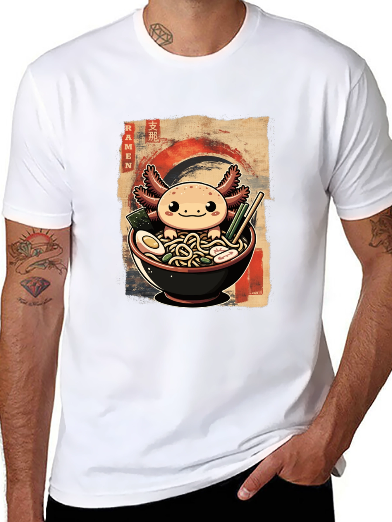 Axolotl Ramen Bowl Graphic Tee