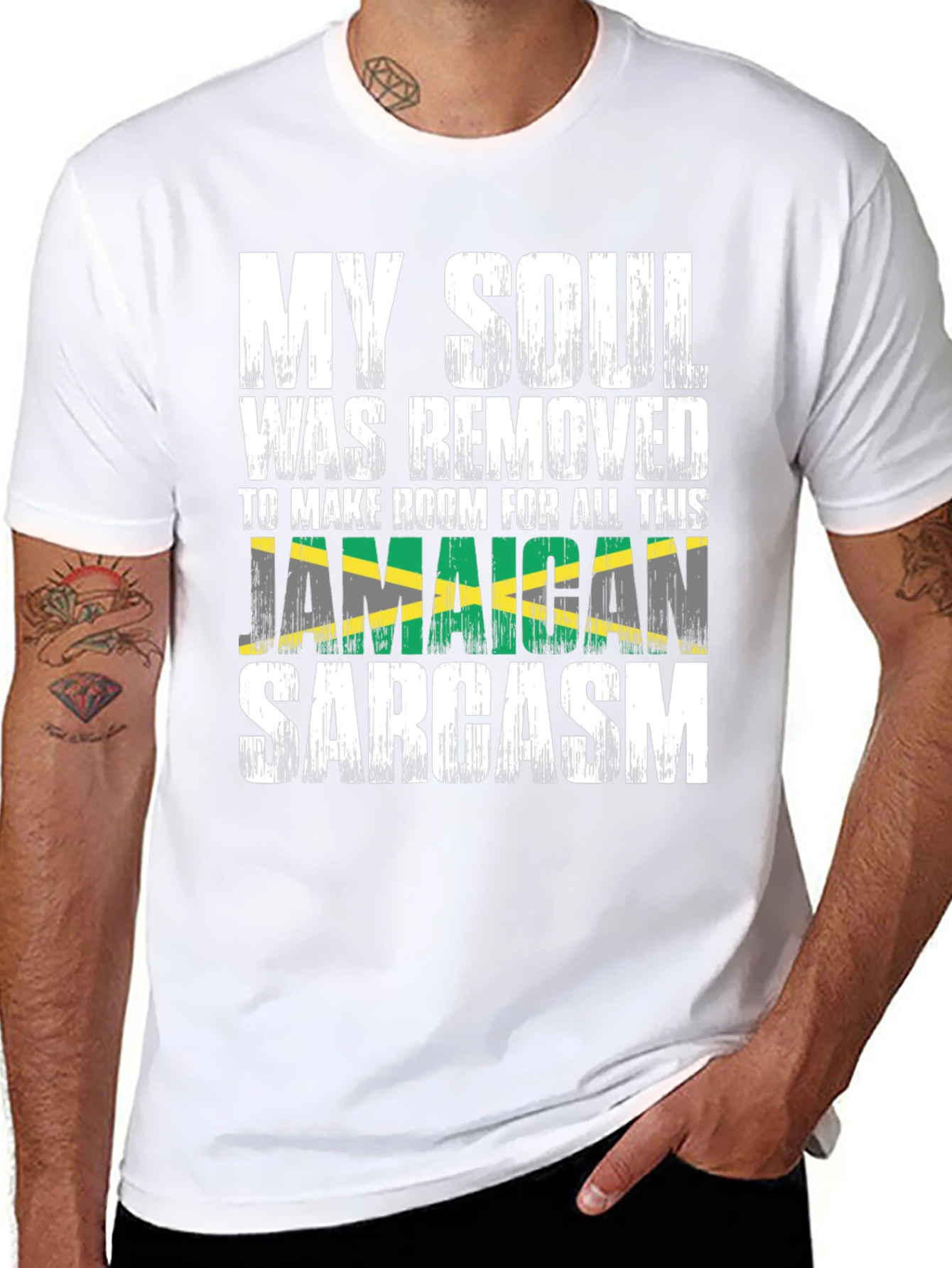 Jamaican Sarcasm Graphic Tee - Black