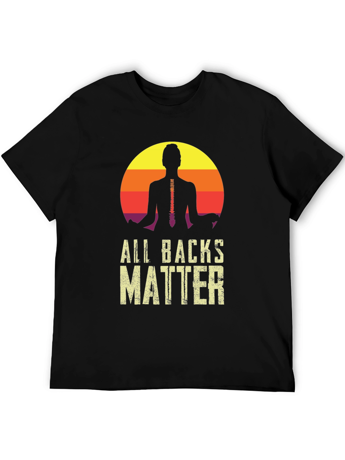 All Backs Matter Yoga Spine T-Shirt