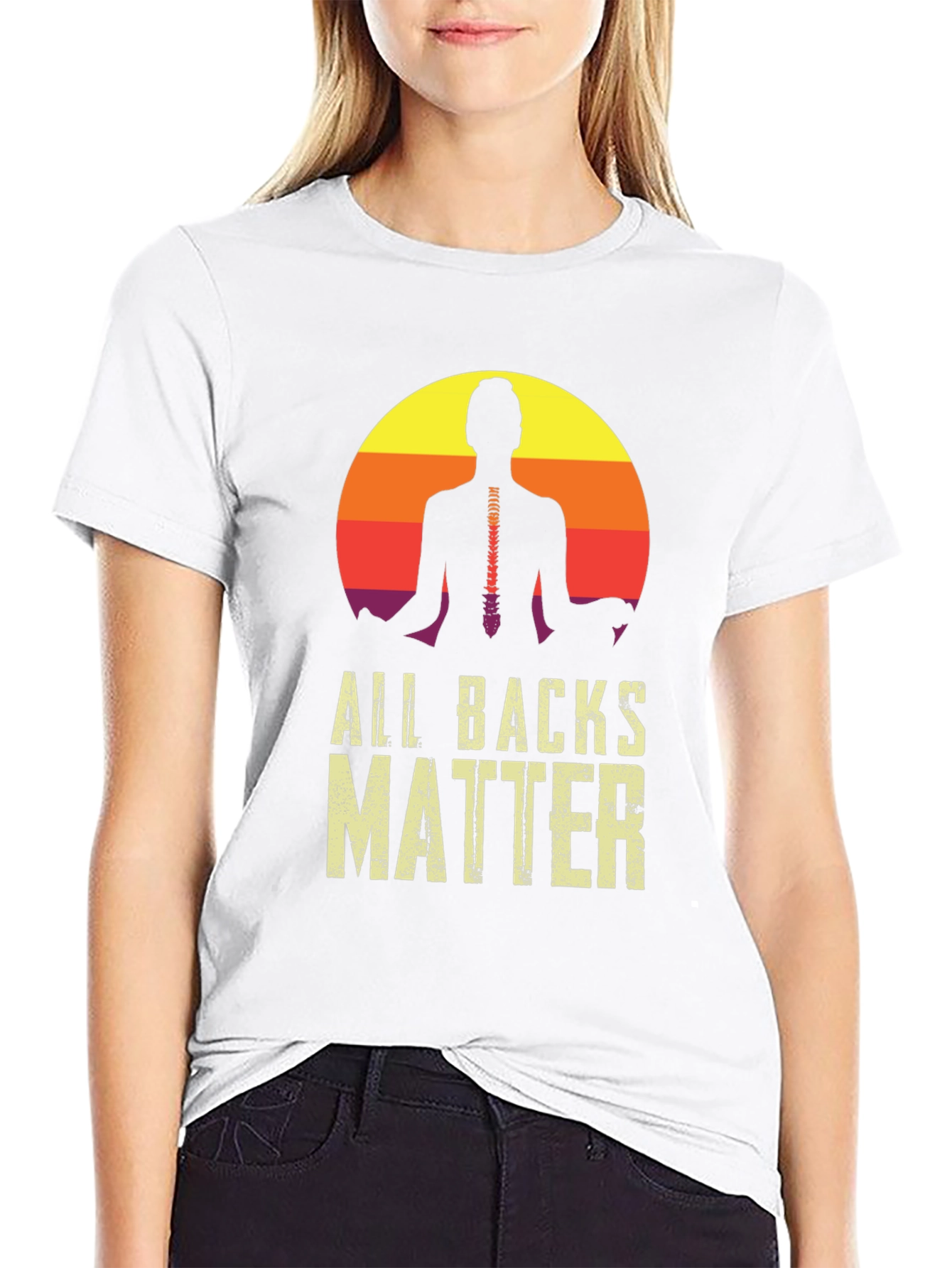 All Backs Matter Yoga Spine T-Shirt