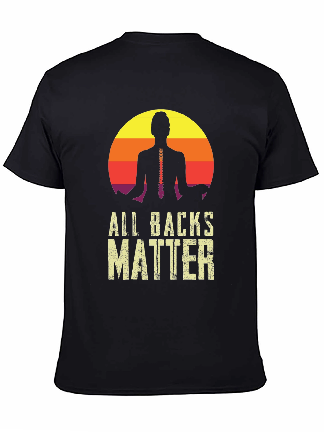 All Backs Matter Yoga Spine T-Shirt