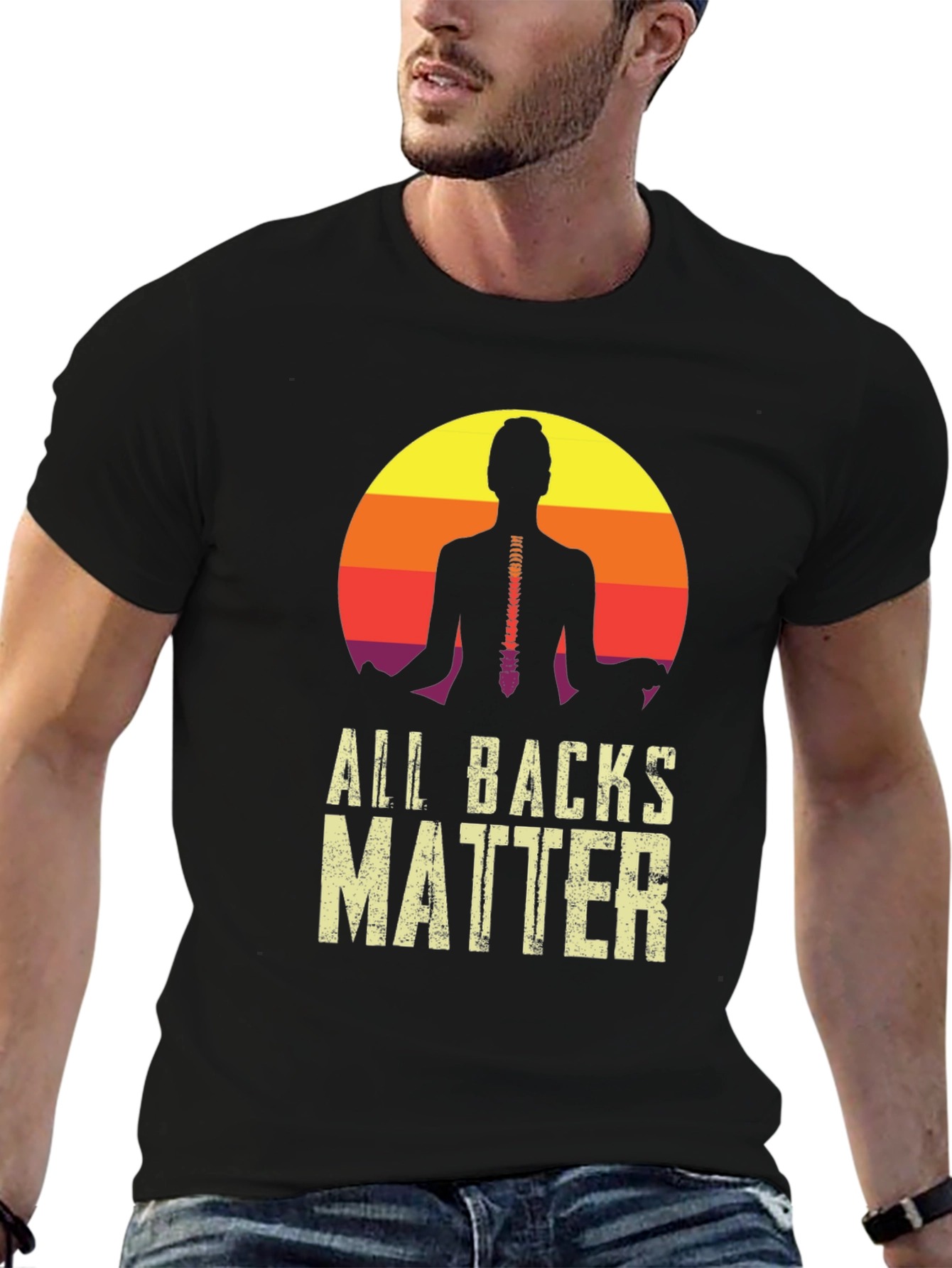 All Backs Matter Yoga Spine T-Shirt