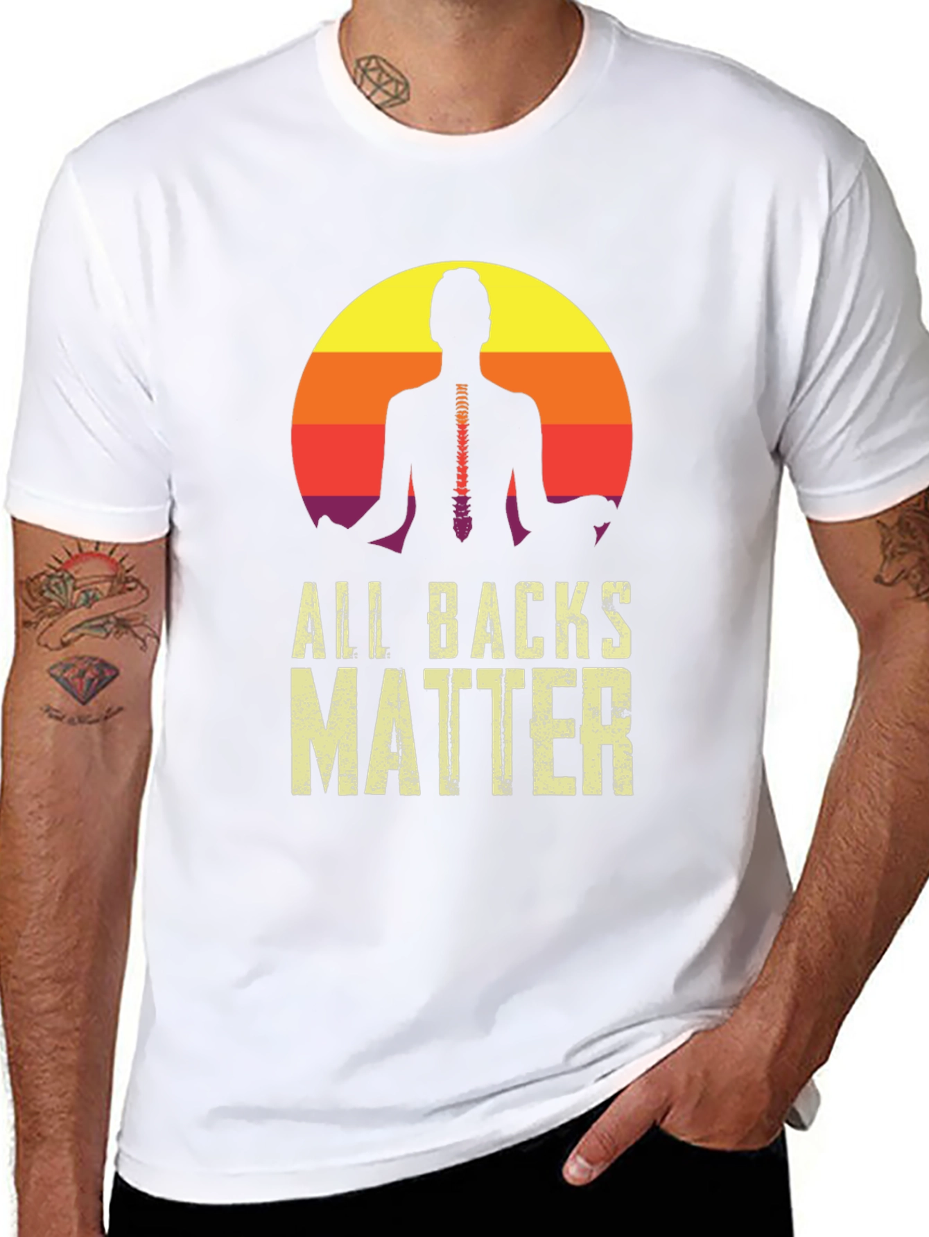 All Backs Matter Yoga Spine T-Shirt