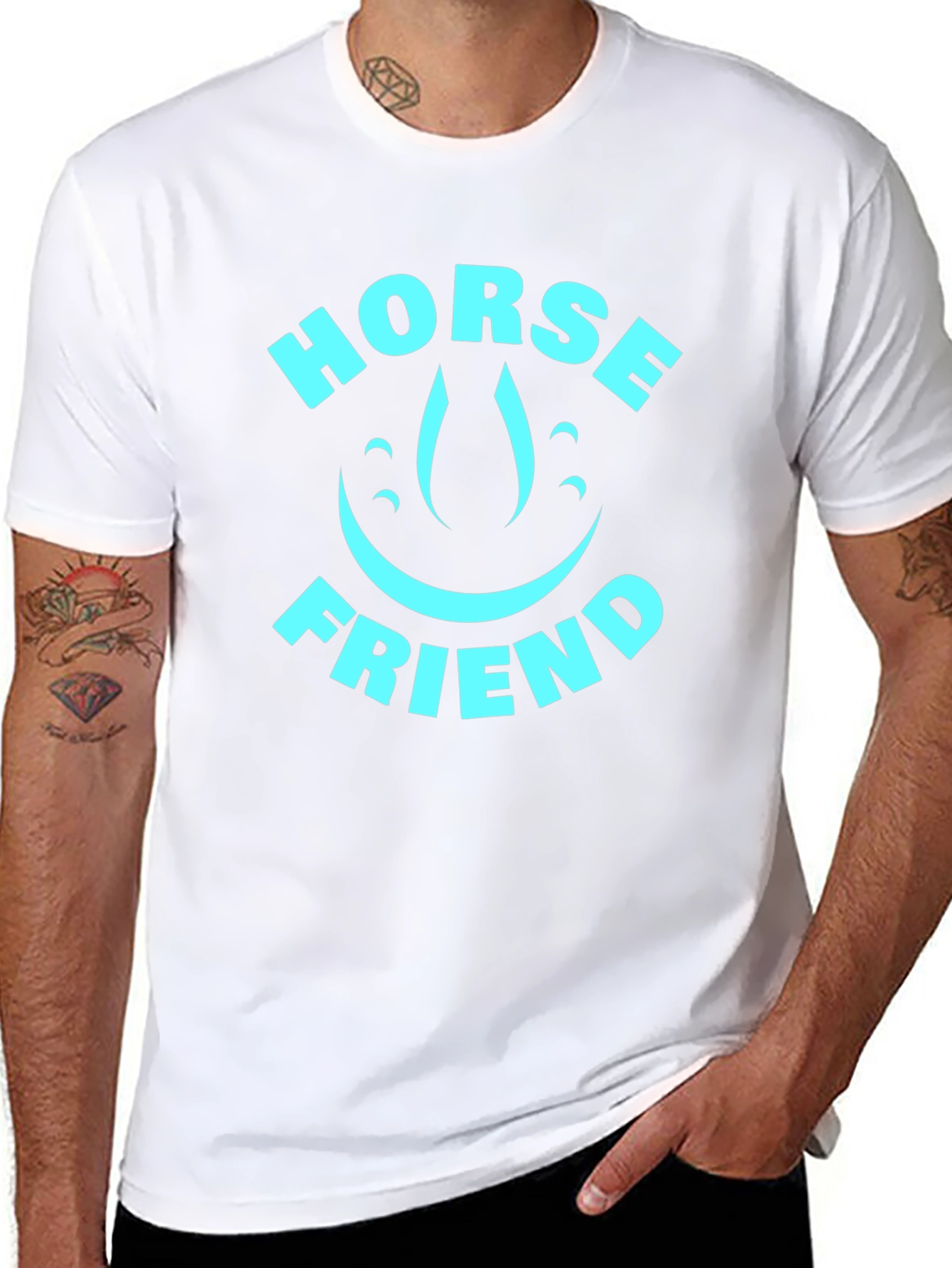 Horse Friend Graphic T-Shirt - Black