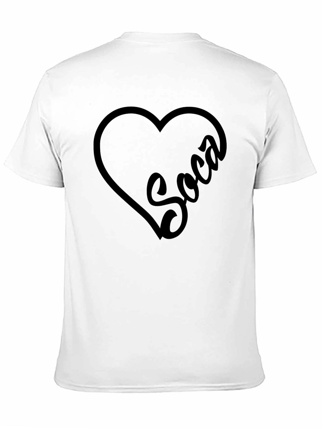Soca Heart Graphic Black T-Shirt
