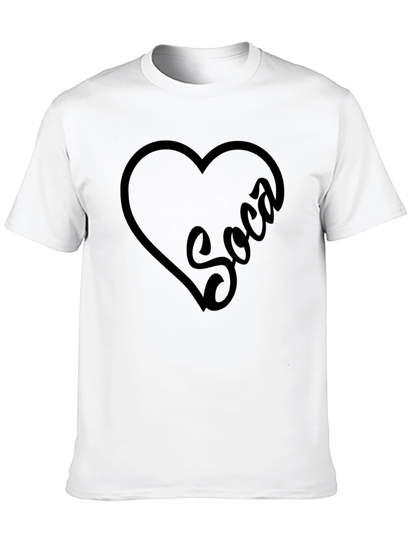 Soca Heart Graphic Black T-Shirt