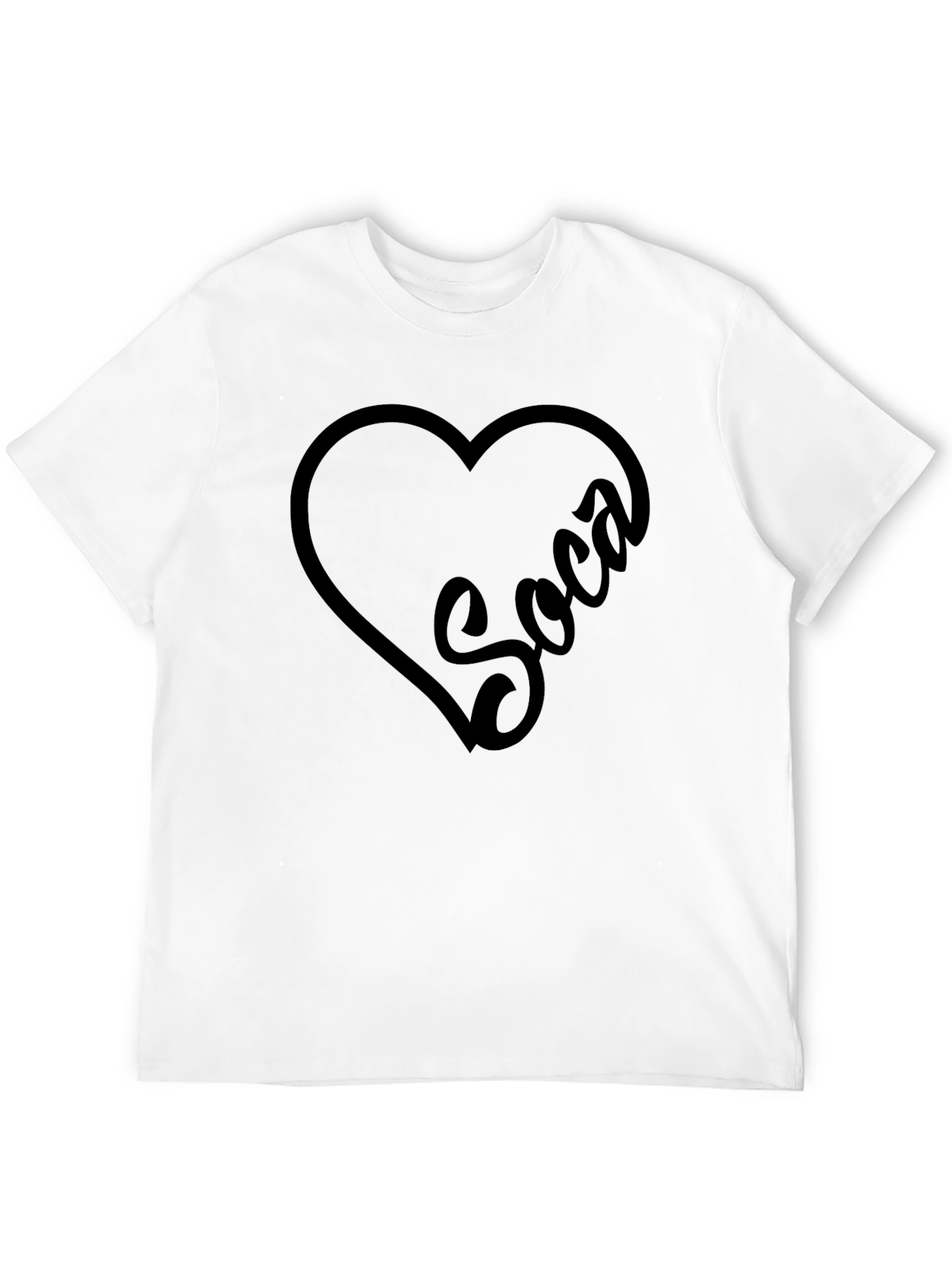 Soca Heart Graphic Black T-Shirt