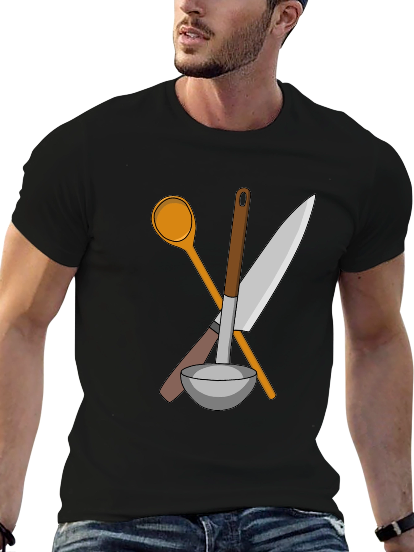 Chefs Tools Graphic Tee - Kitchen Crew Shirt