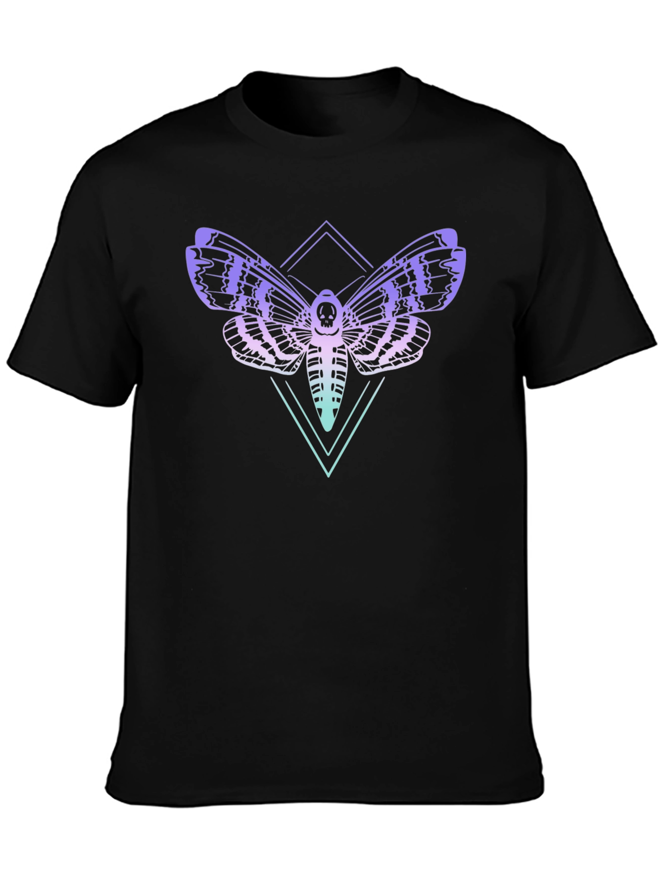 Skull Moth Graphic Tee - Black T-Shirt